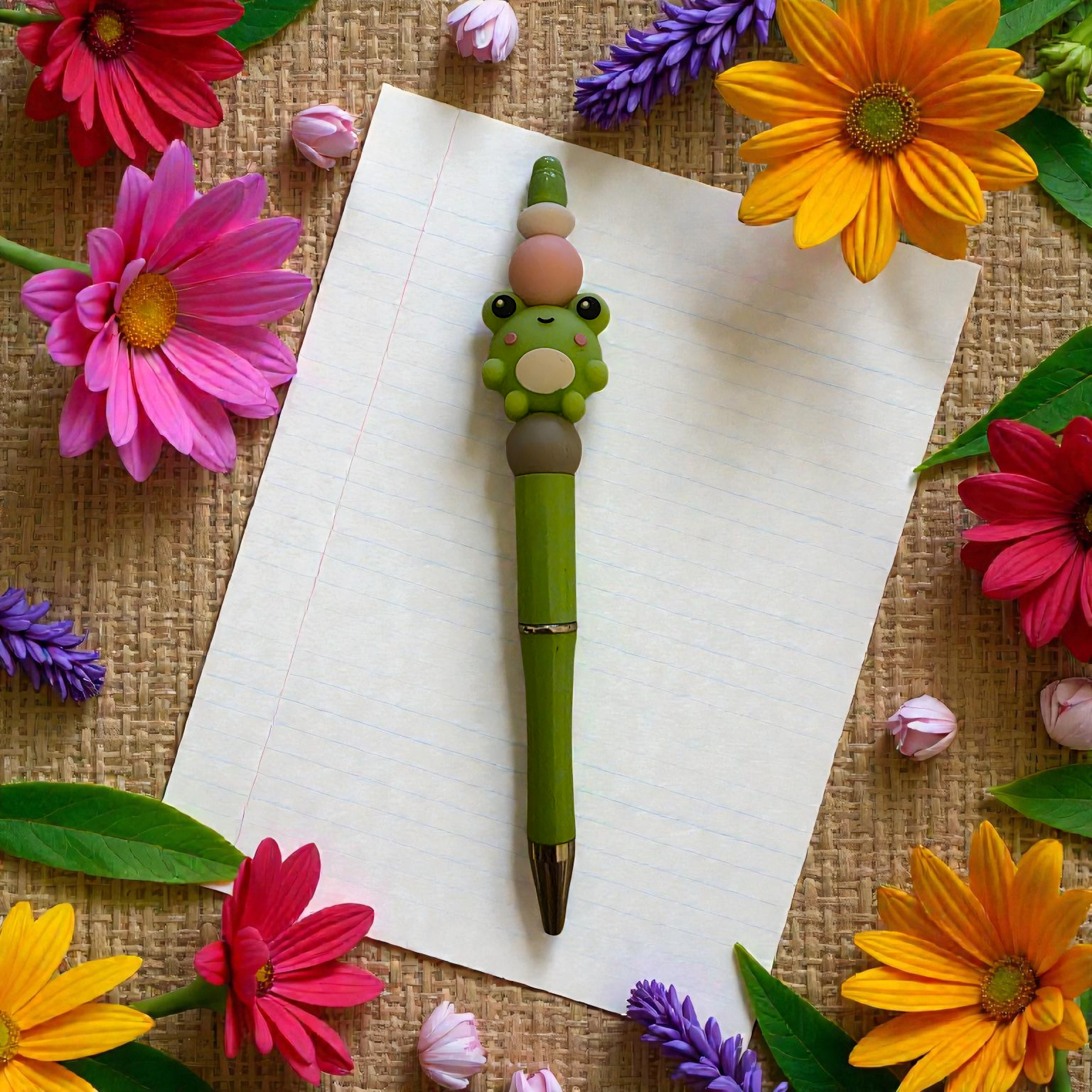 Frog Beaded Pens