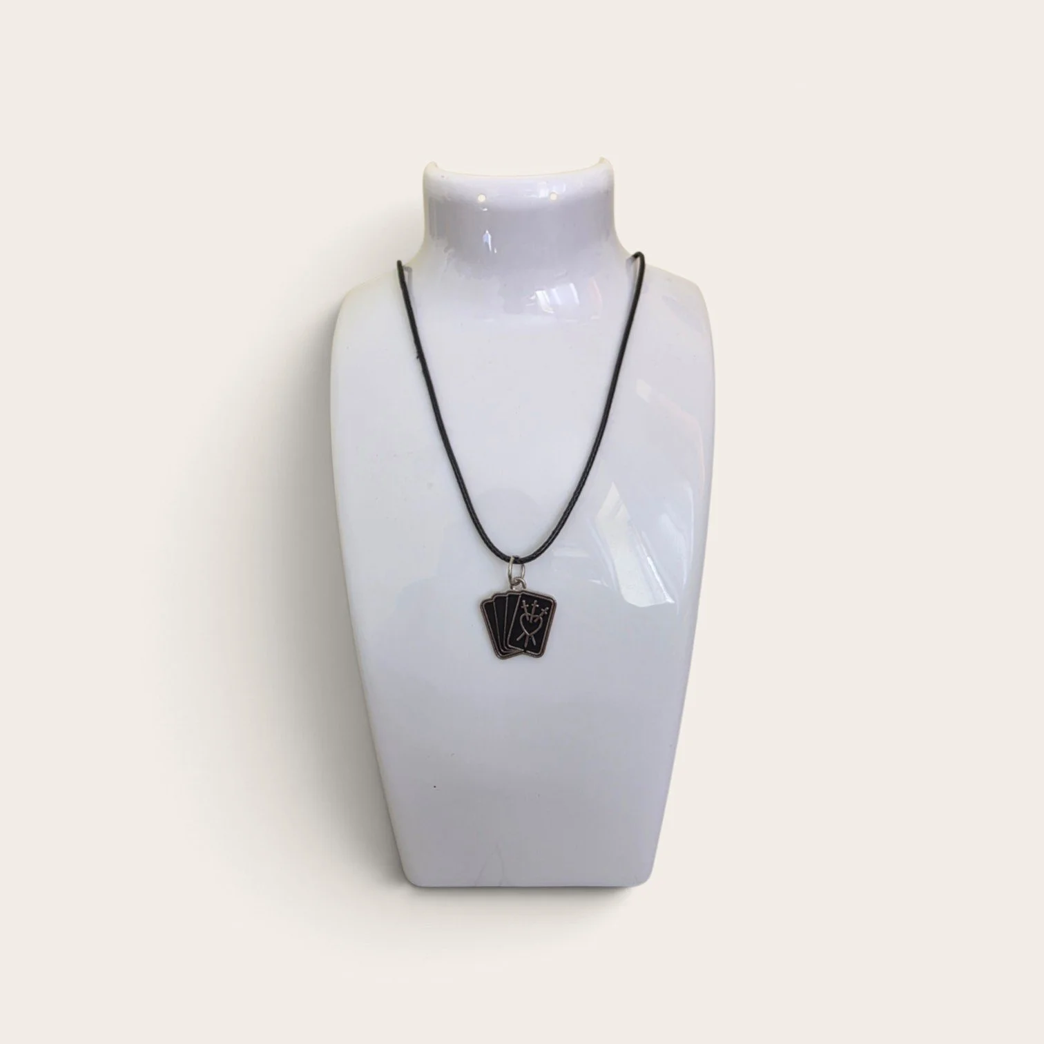 Three of Swords Tarot Card necklace