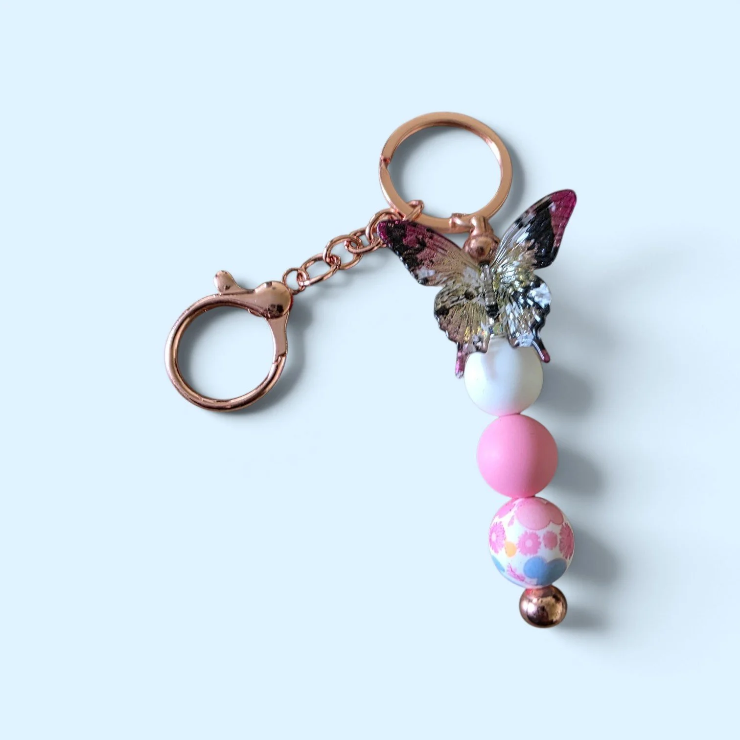 Butterfly charm keyring