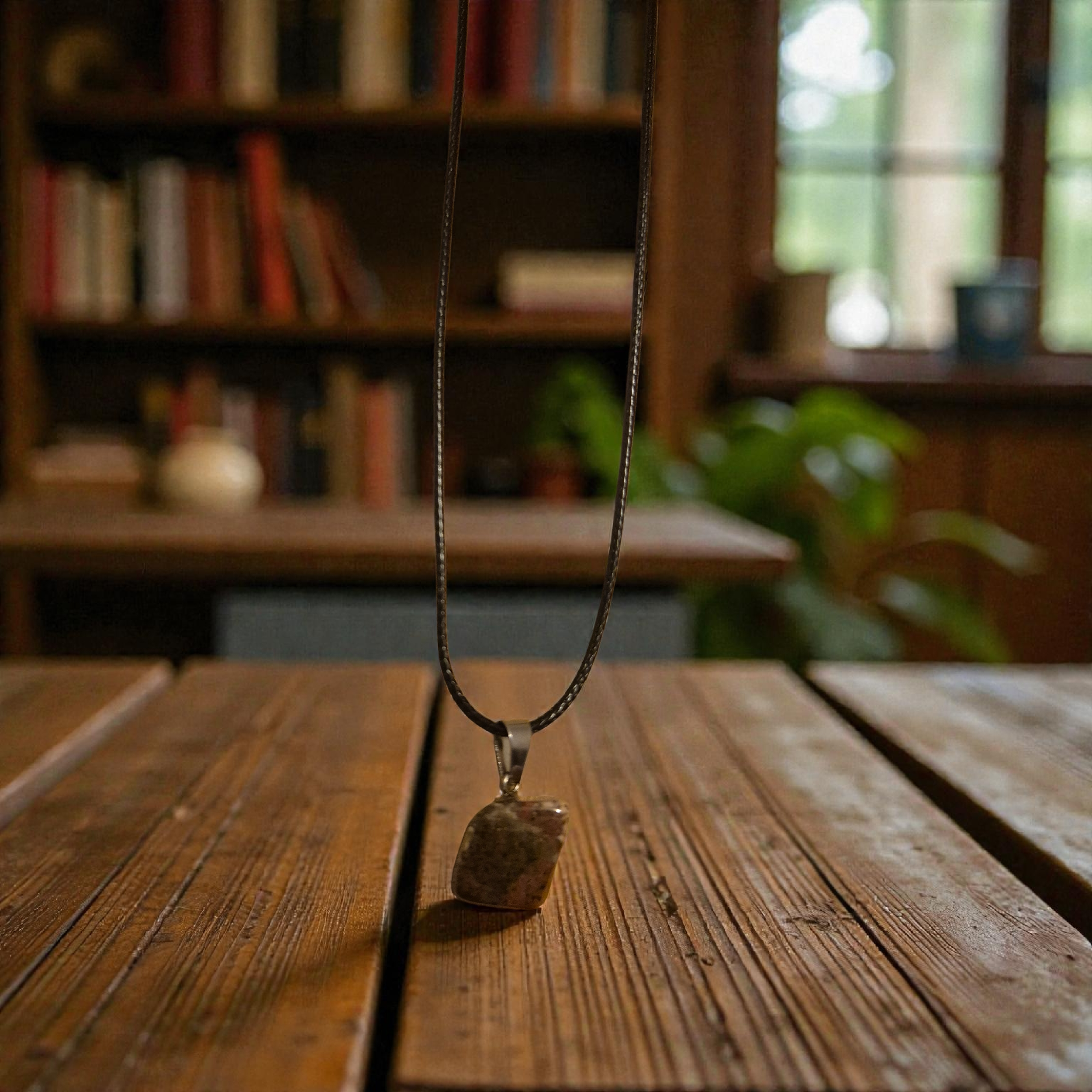 Brown Unakite pendant necklace