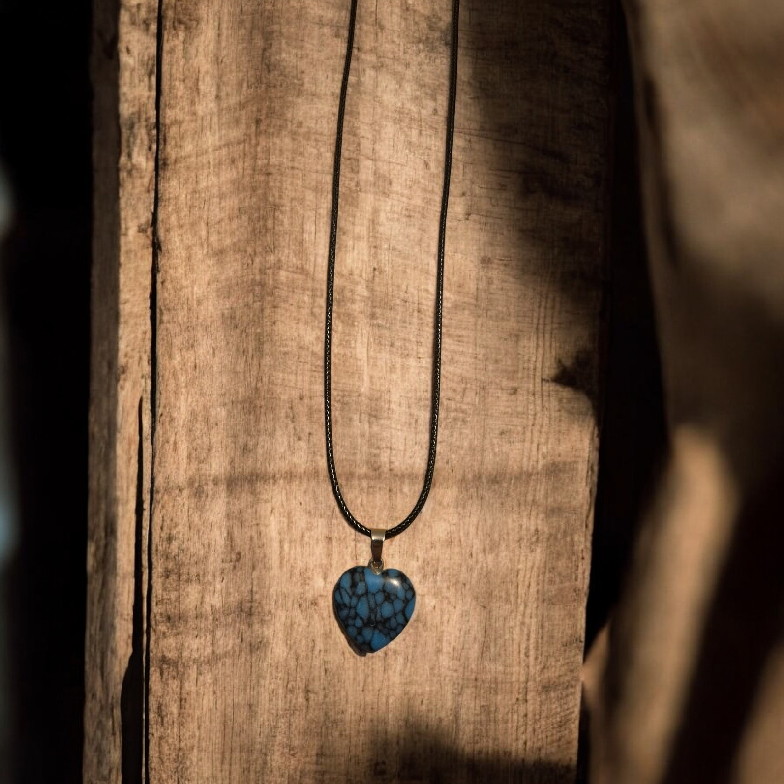 Blue Turquoise Heart pendant necklace