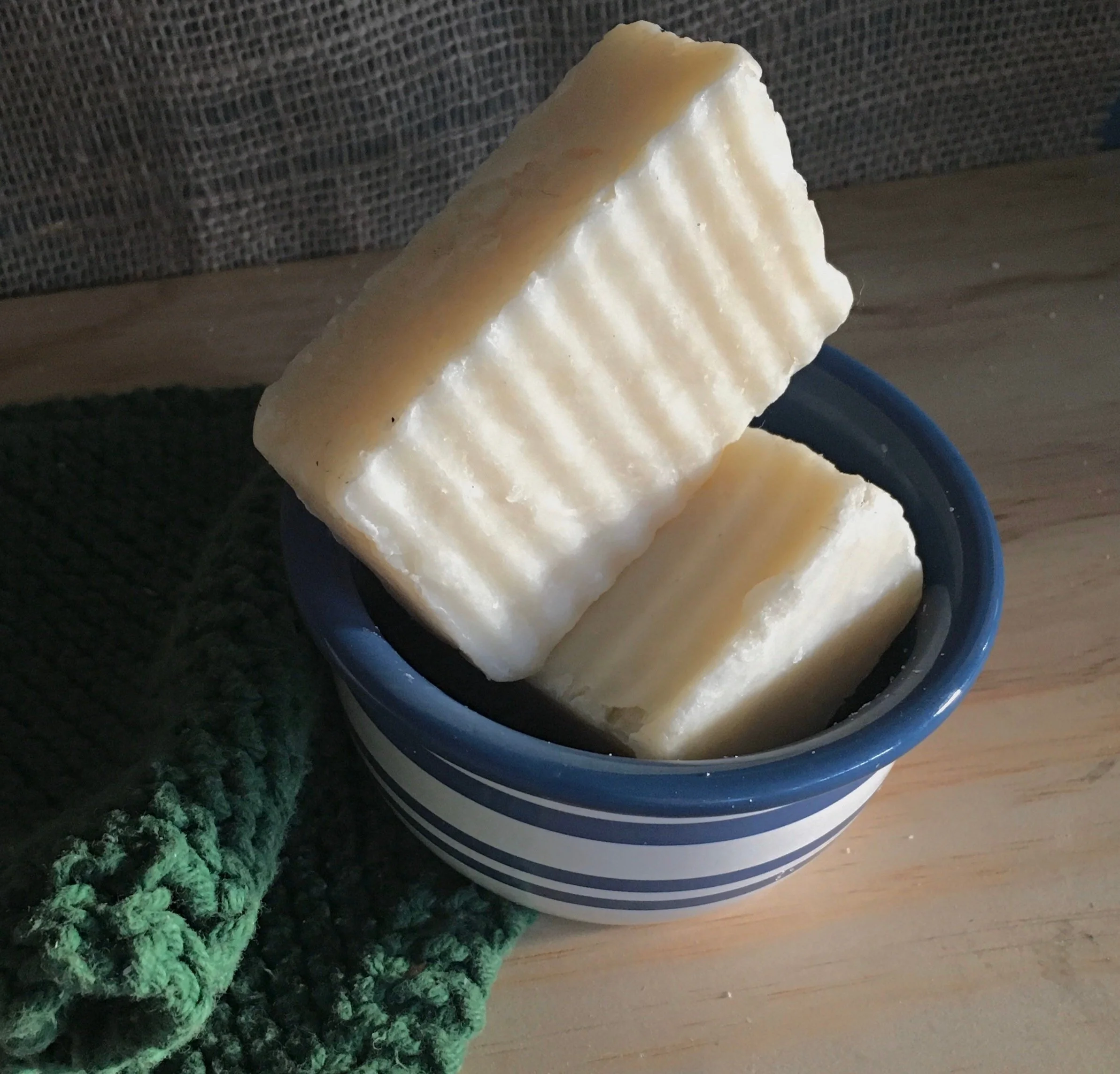 Lemongrass Basil Shampoo Bar made with  Rice Bran Oil