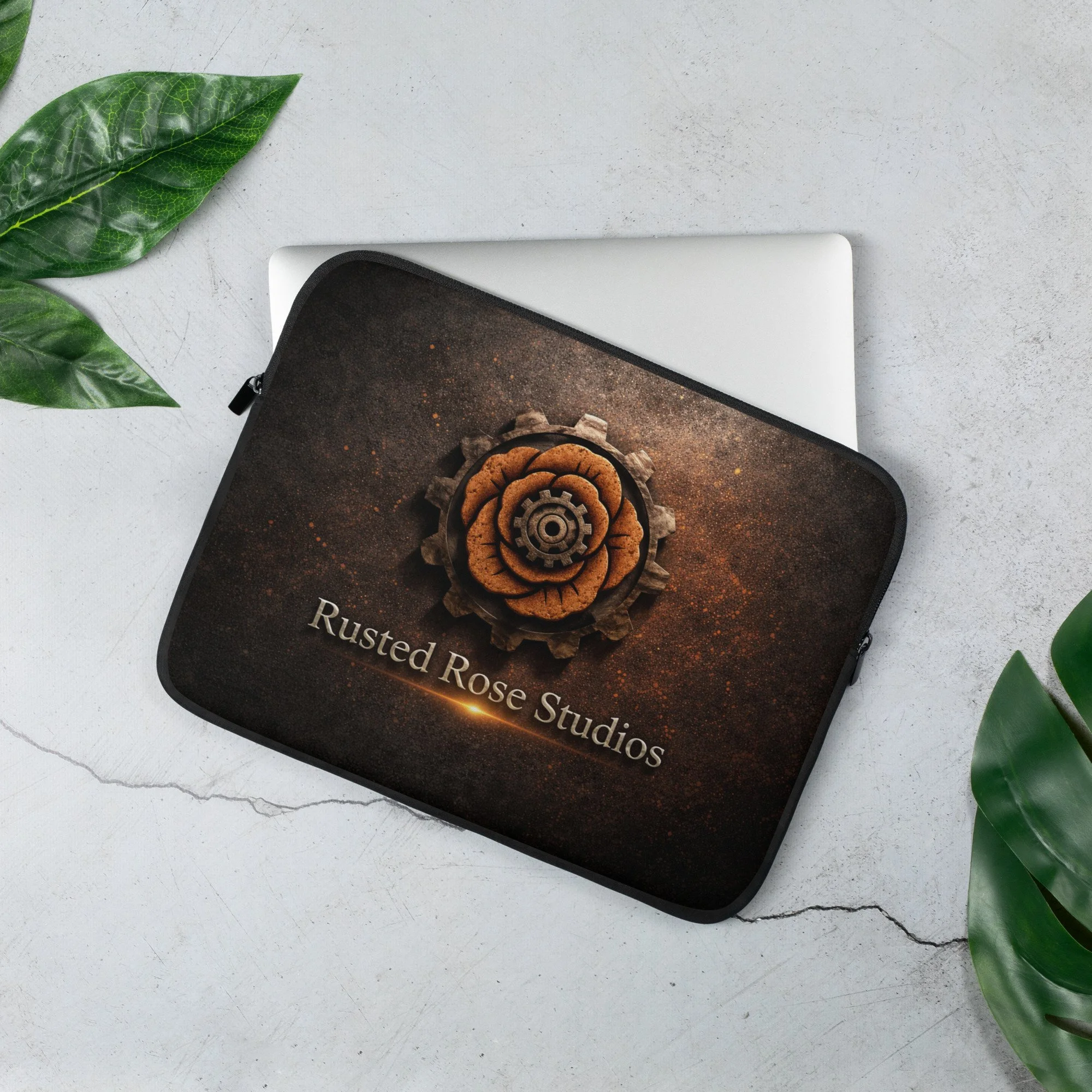 Rusted Rose Laptop Sleeve – Gear Rose Design | Protective Laptop Case (13” / 15”)