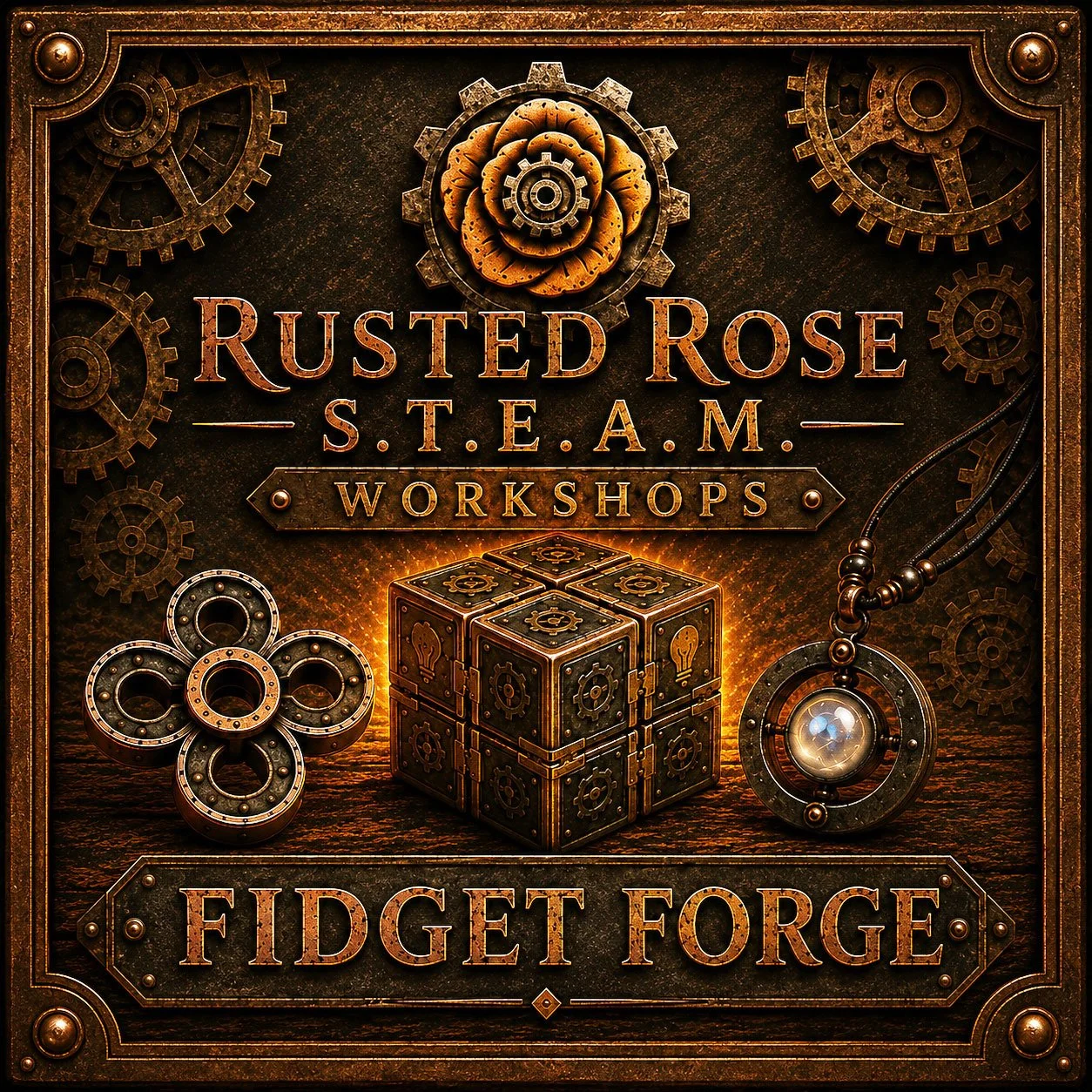 Rusted Rose Studios S.T.E.A.M. Workshops. Fidget Forge