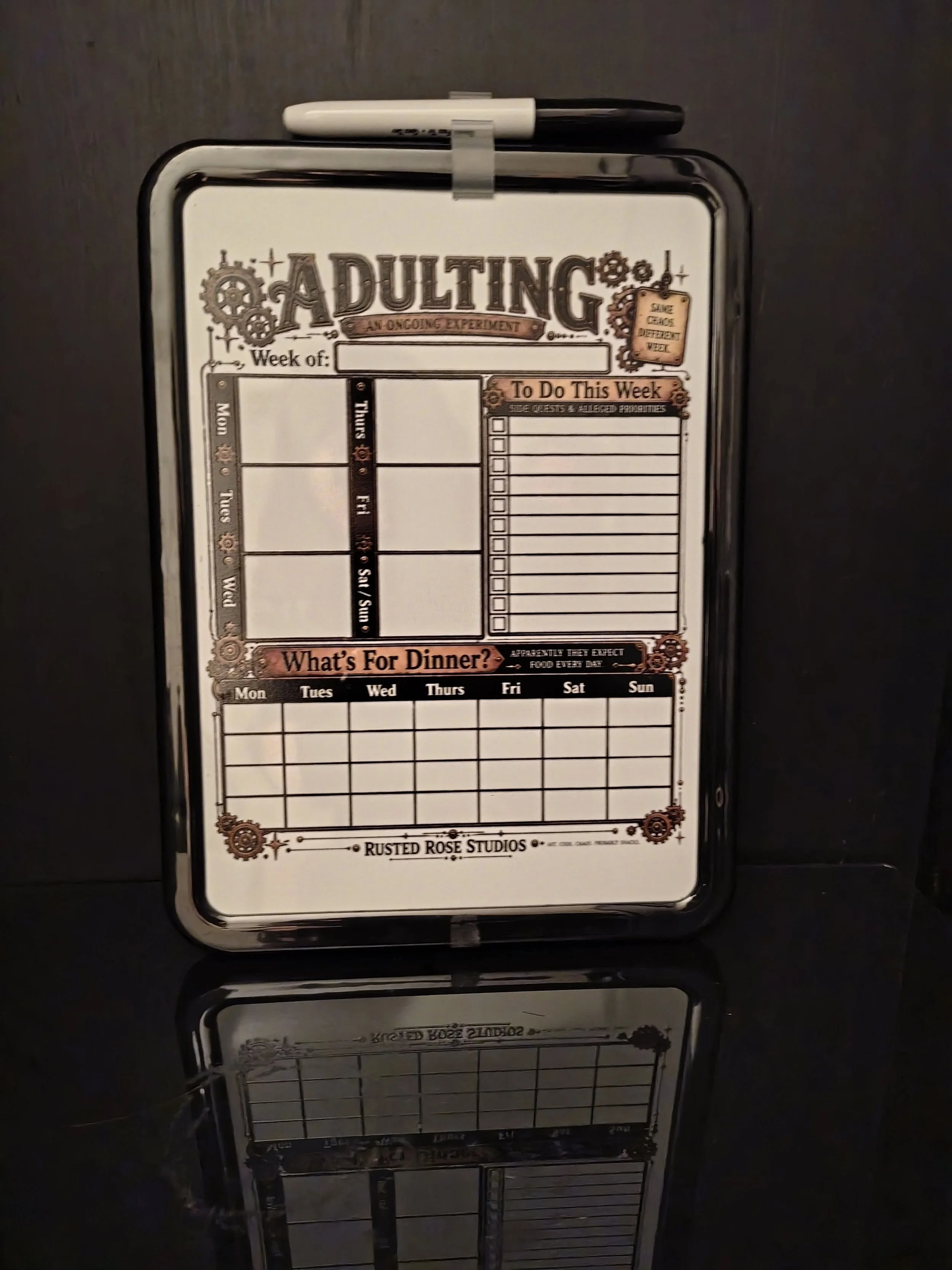 Adulting Dry-Erase Weekly Planner