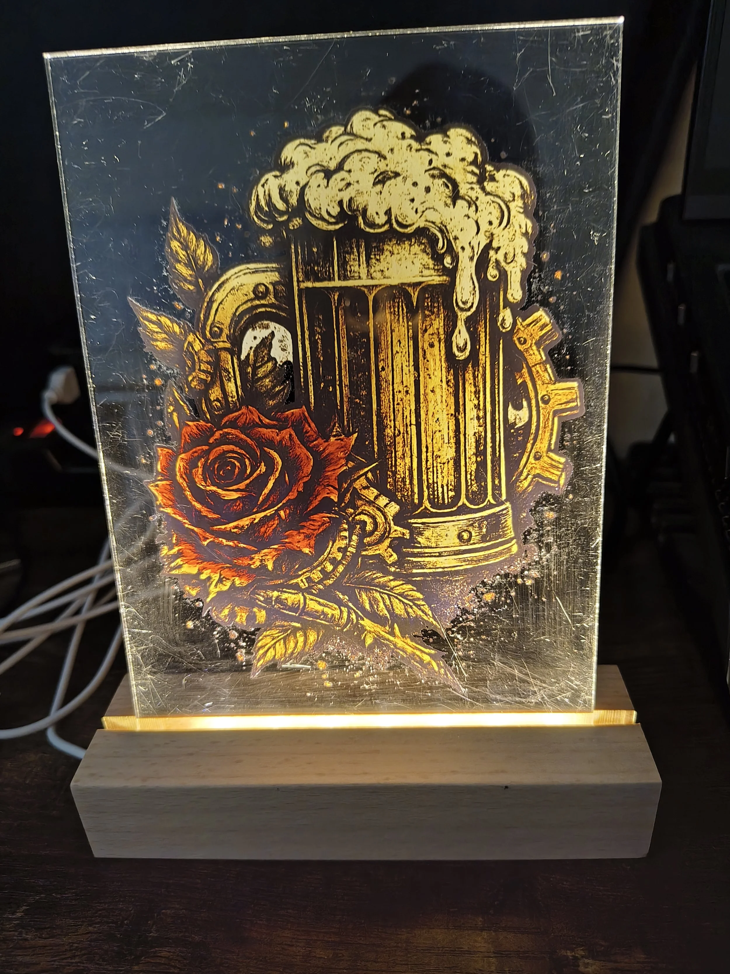 Beers & Gears Acrylic Light