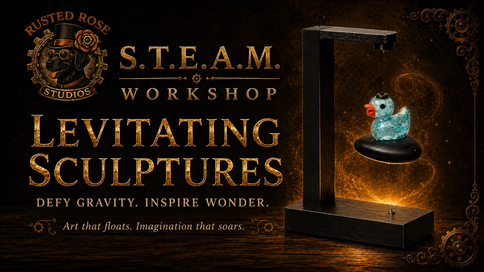 Levitating Sculptures | RUSTED ROSE S.T.E.A.M. WORKSHOPS