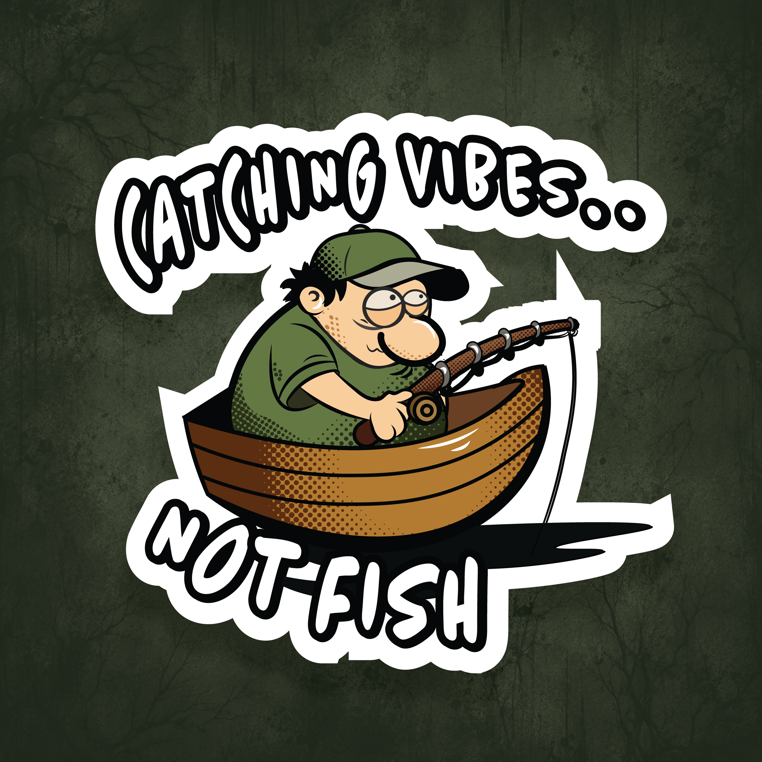 Catching Vibes - Not Fish Sticker