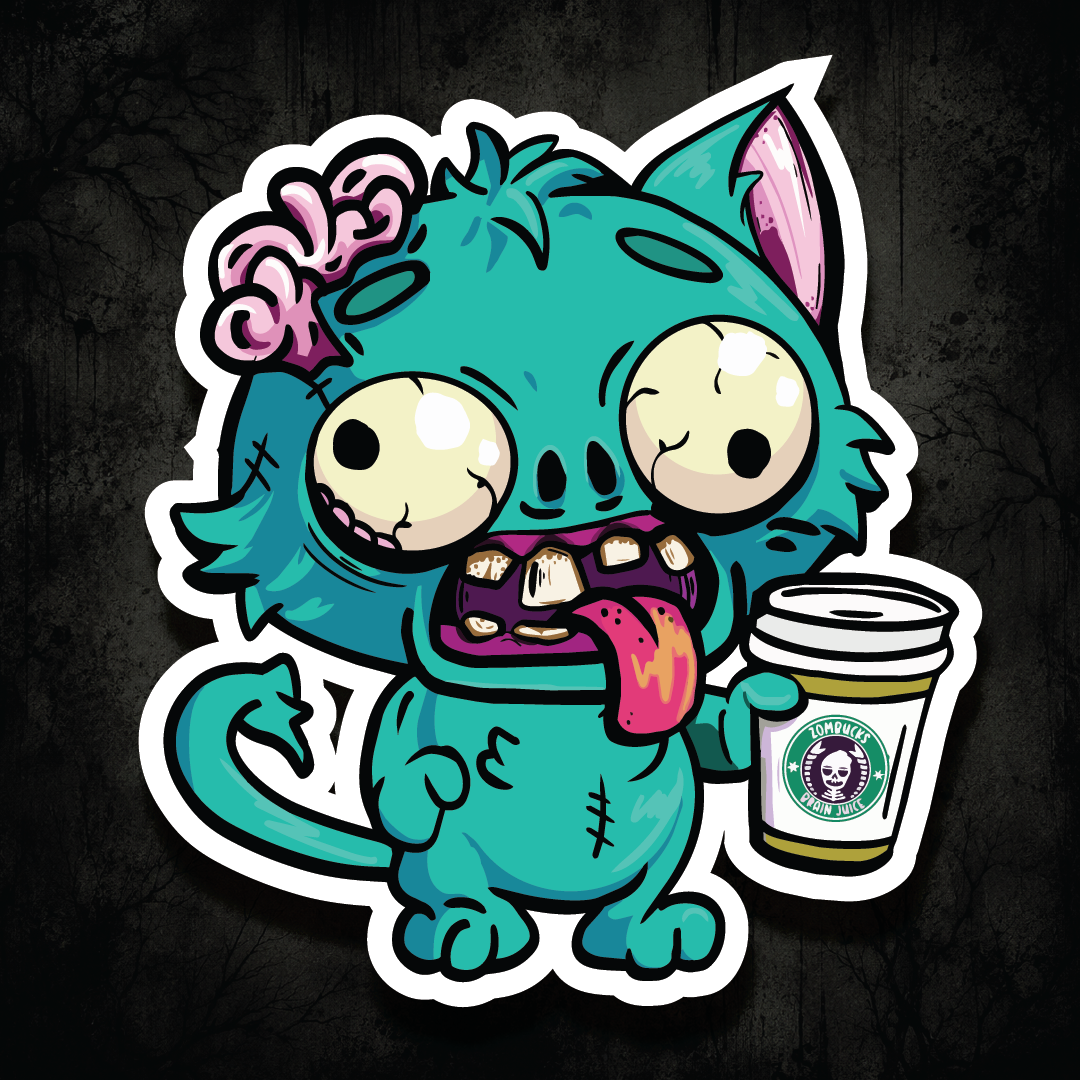 Zombucks Cat Sticker