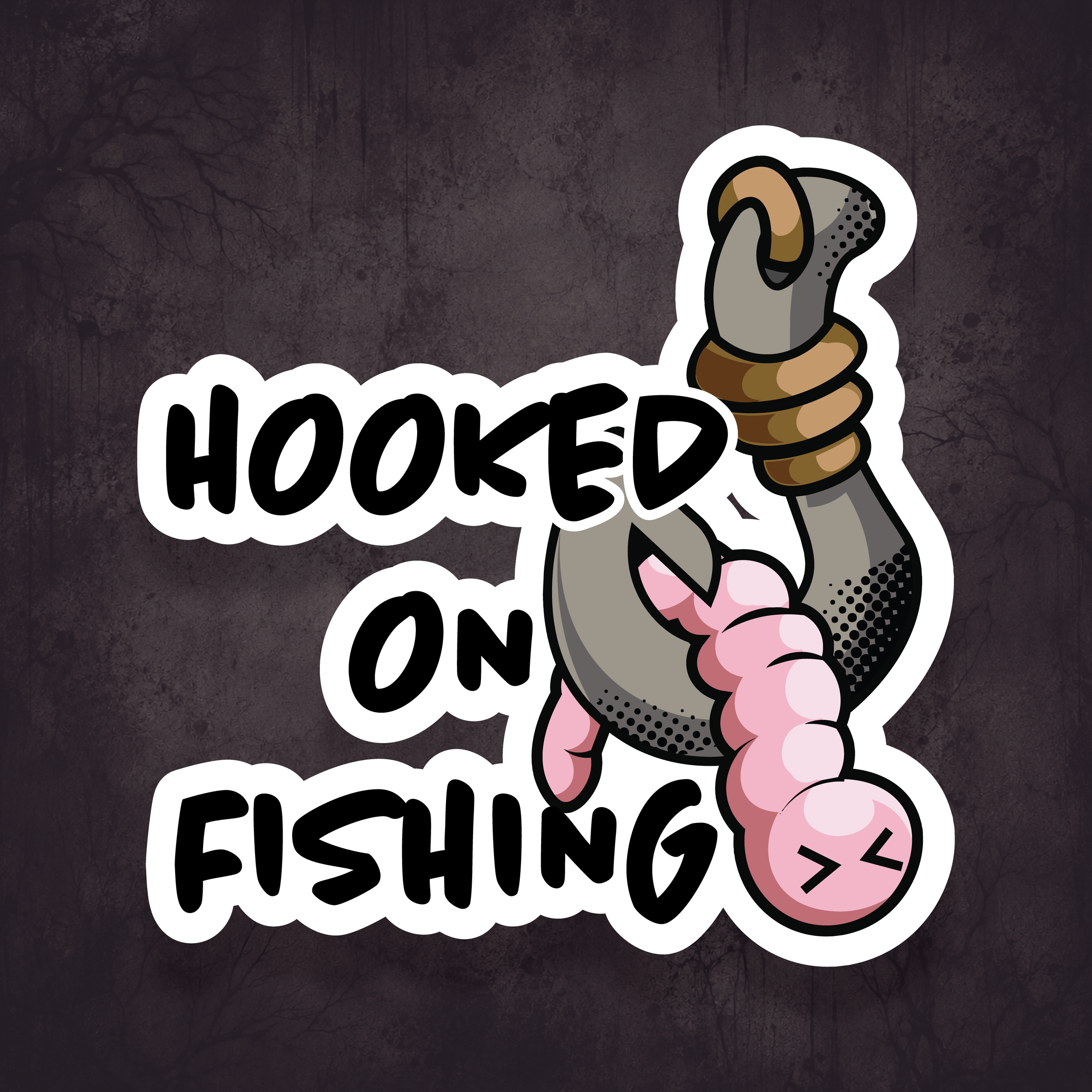 Hooked on Fishing Sticker