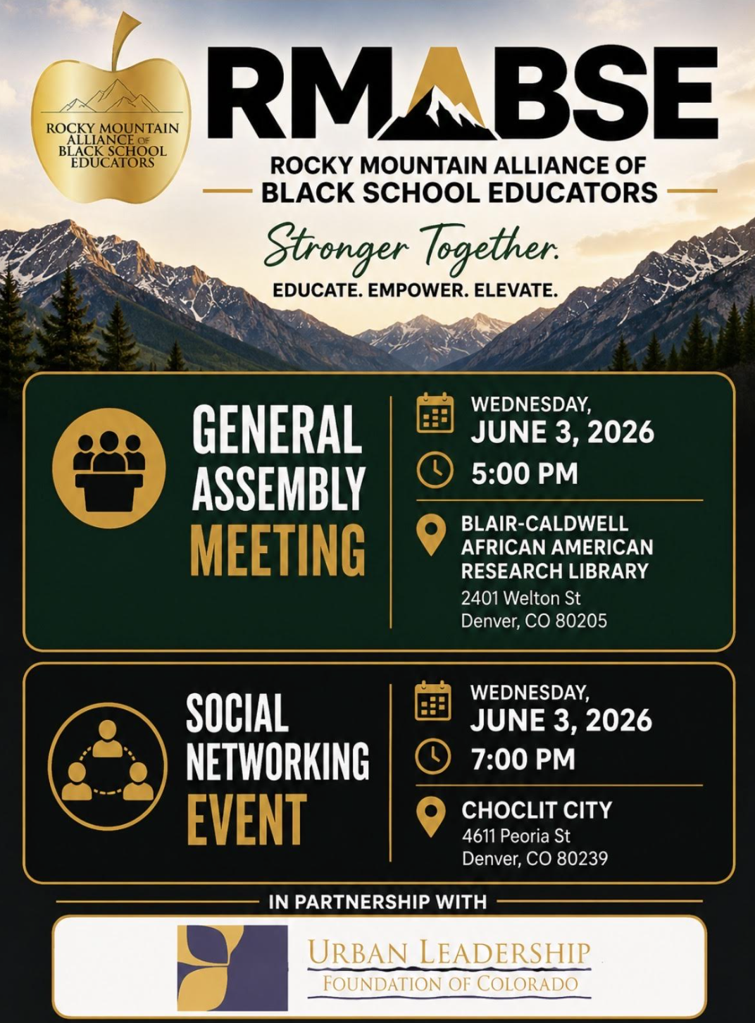 June General Membership Meeting & Social Networking Event