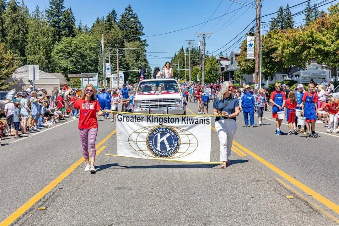 Kids waving, parade, 4th of July, United States of America, Independence Day, Tim Davis Photography