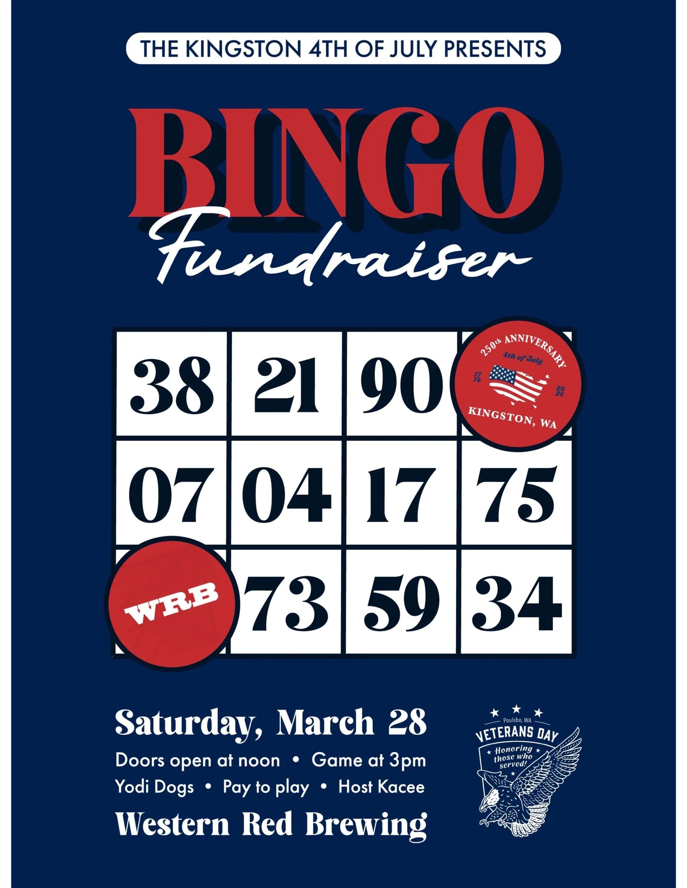 Bingo, Bingo Fundraiser, Kacee, Kitsap, Kingston Fourth of July, Kingston 4th of July