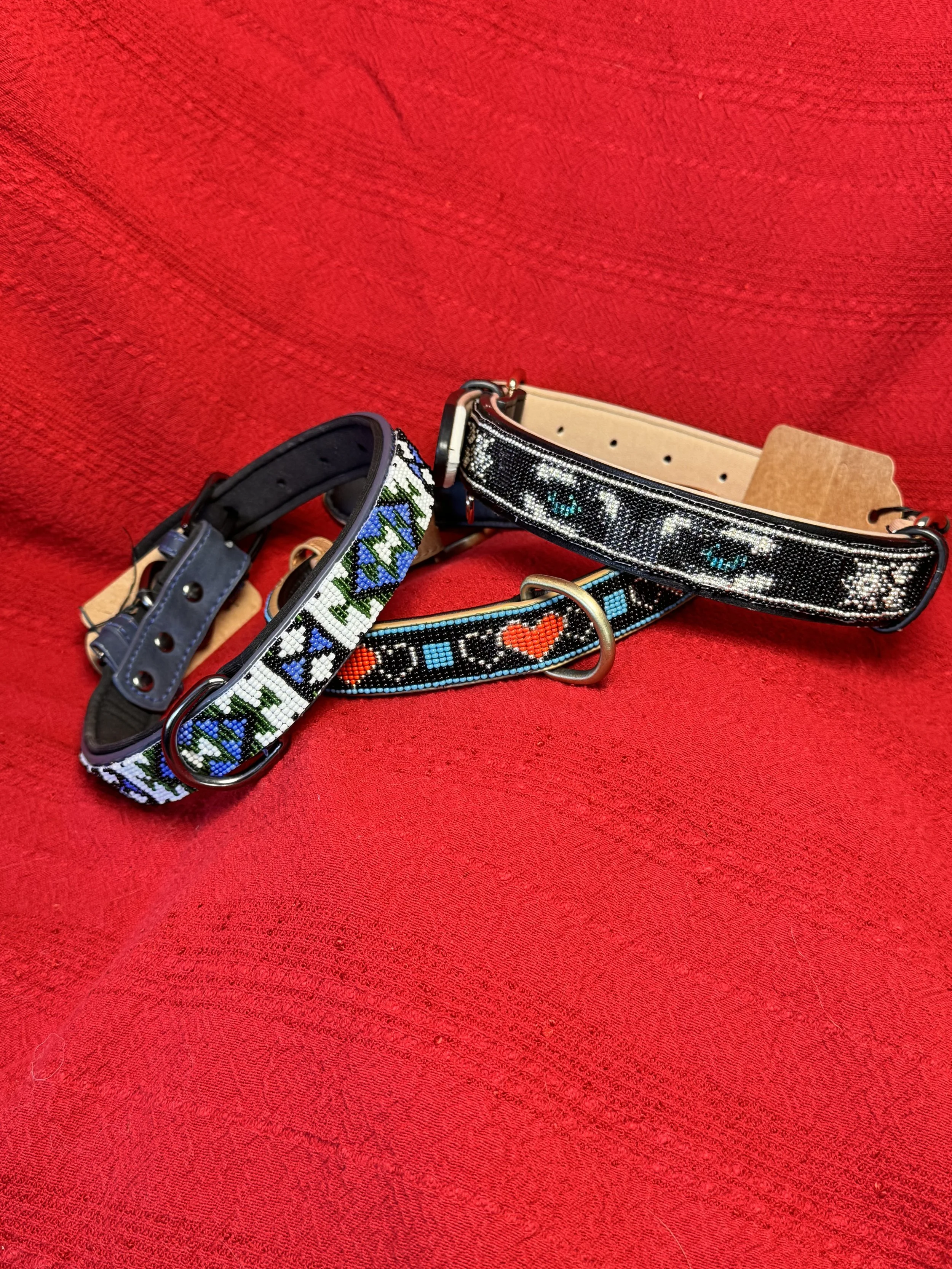 Hand beaded dog collars