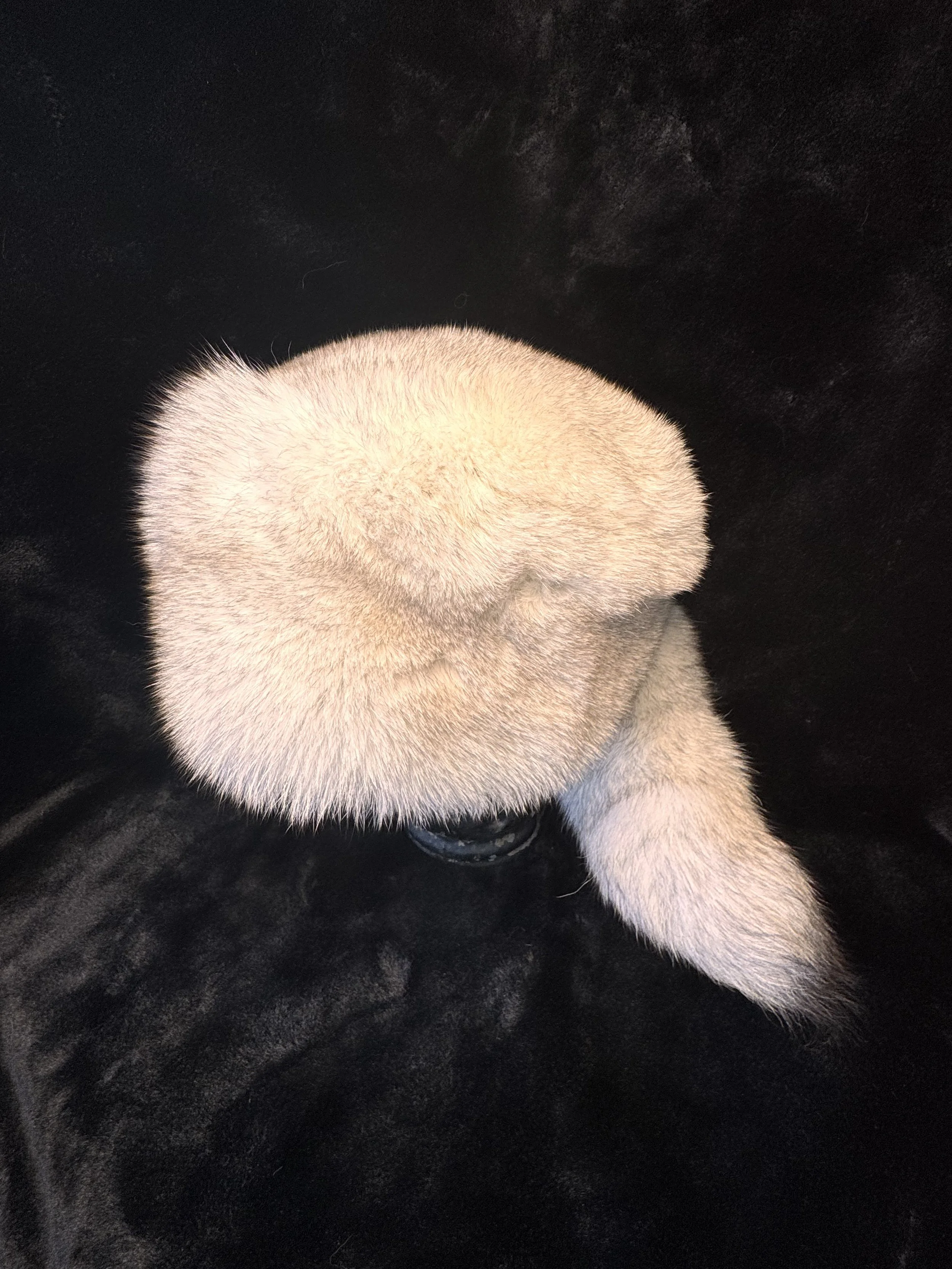 Blue Fox hat with tail