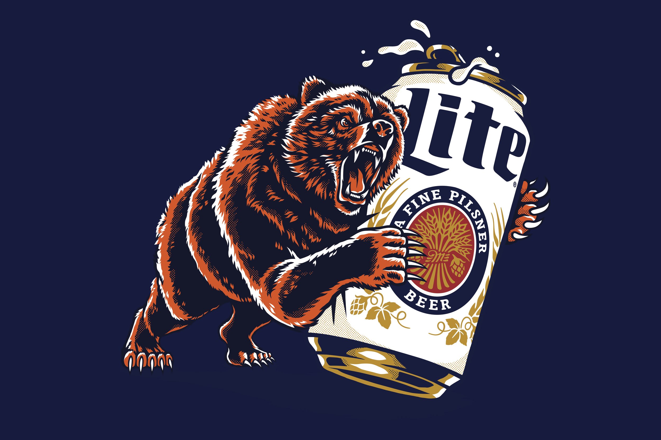 Miller Lite Illustrations