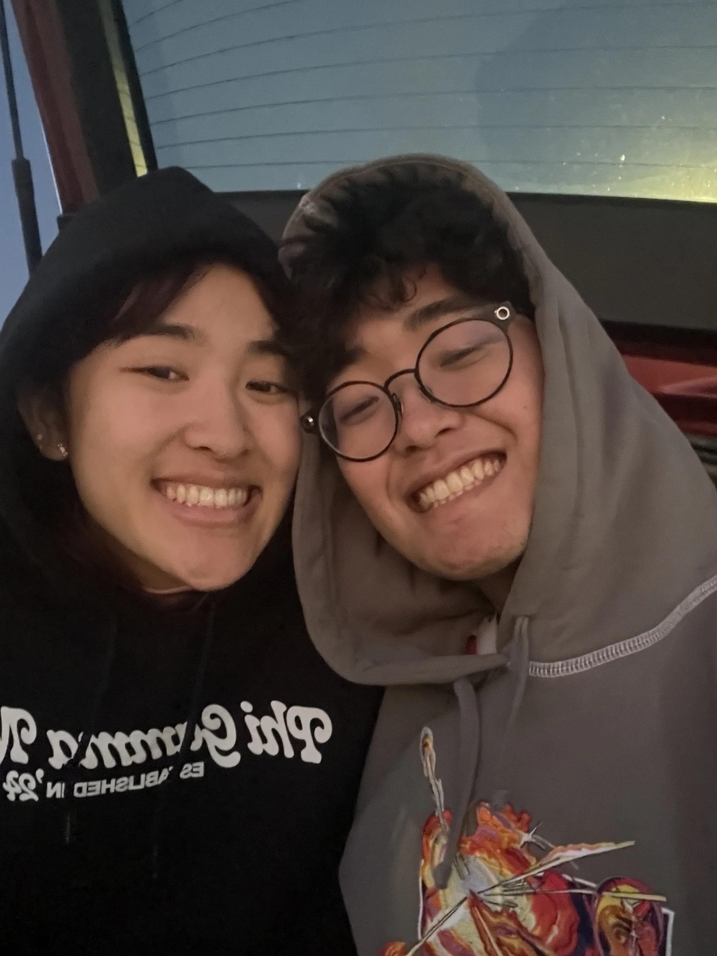 bannah and beiji at thompson st parking structure - so many memories here, how could i forget?