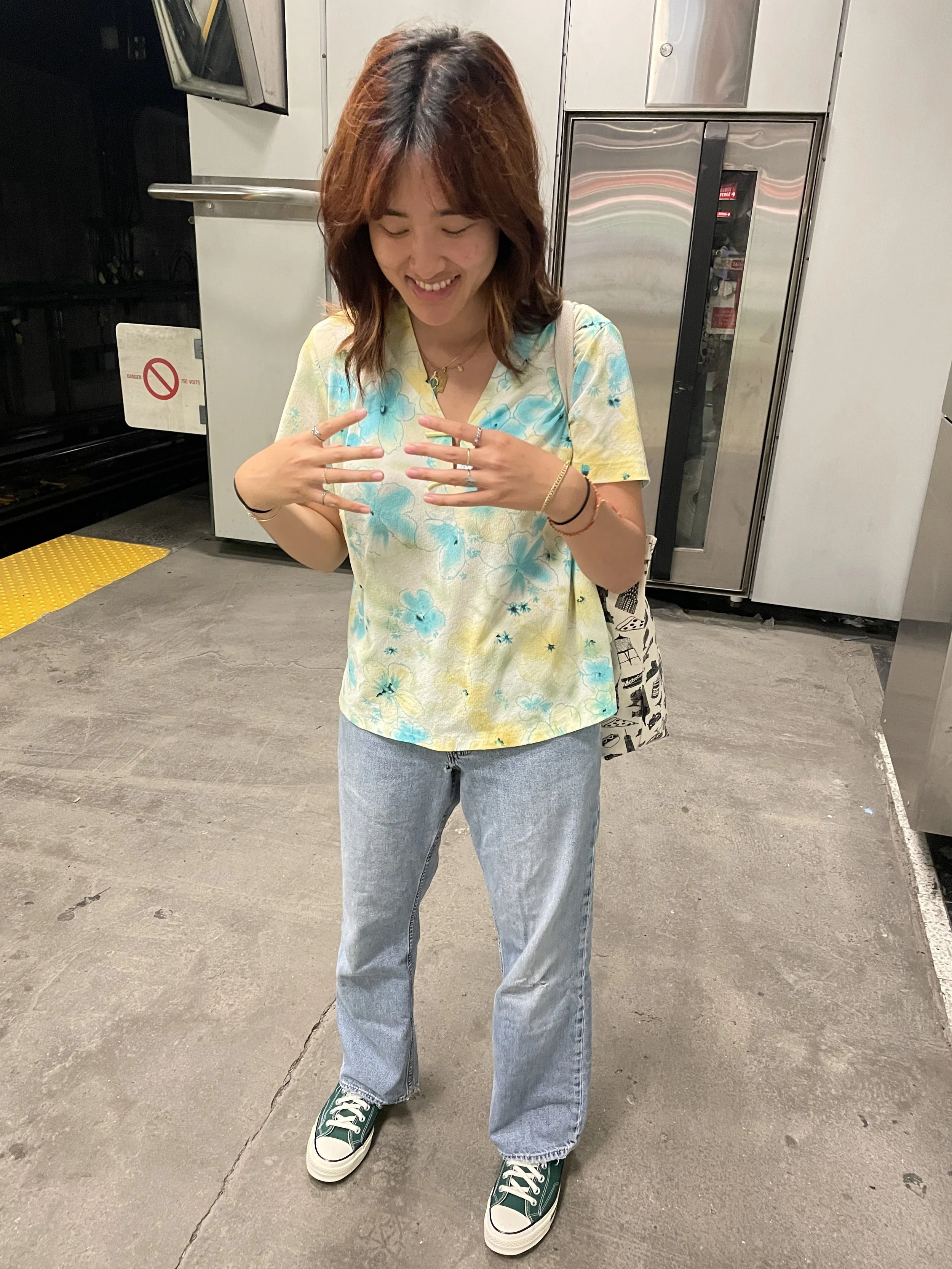 bannah tossin up the fours, in montreal! one of our many eras, but i loved when you wore this shirt