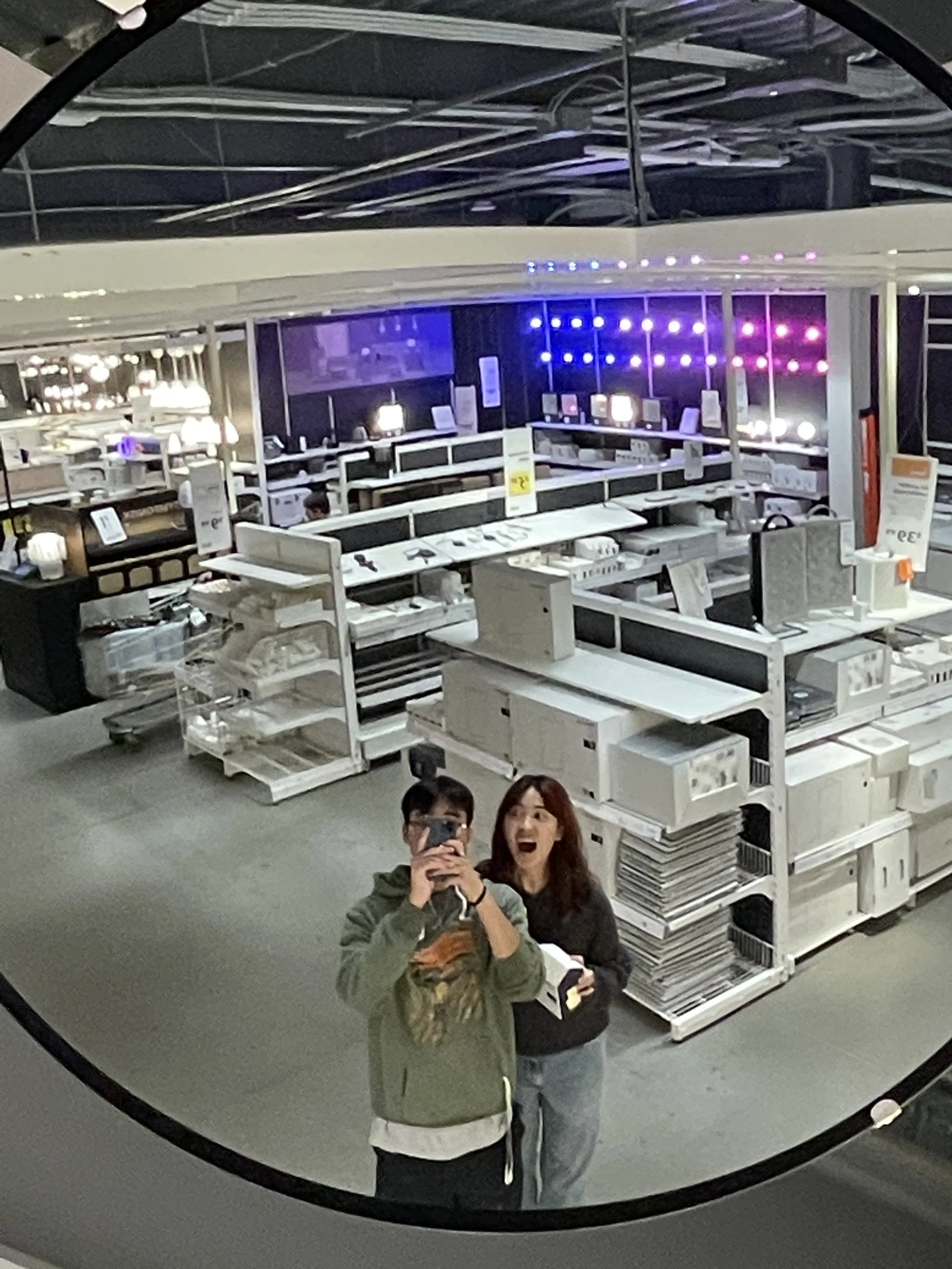 bannah and beiji at ikea - i'm looking forward to ikea shopping in NY with you lady