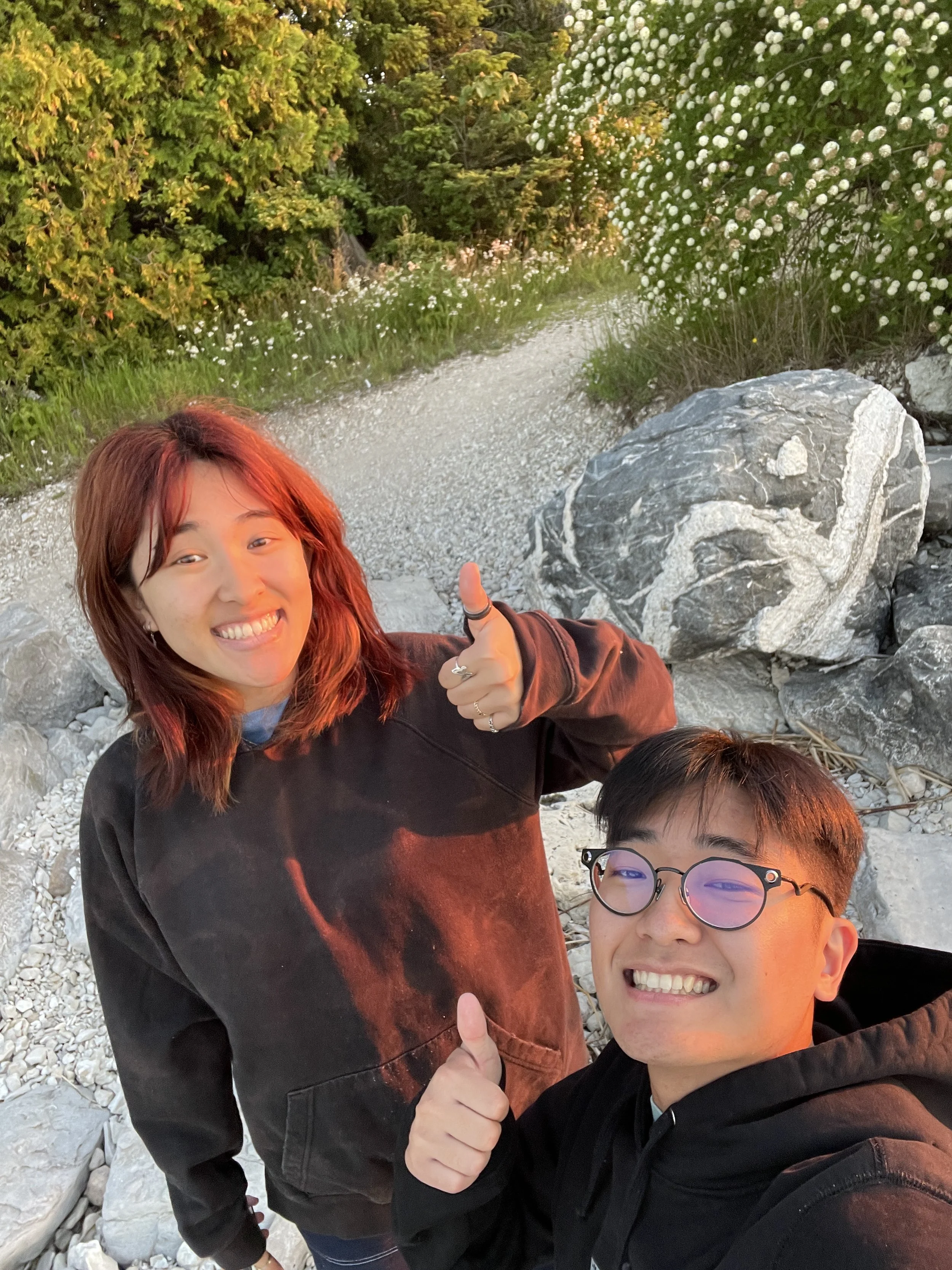  bannah and beiji at dark sky park - oh the peace i felt as we sat on the rocks