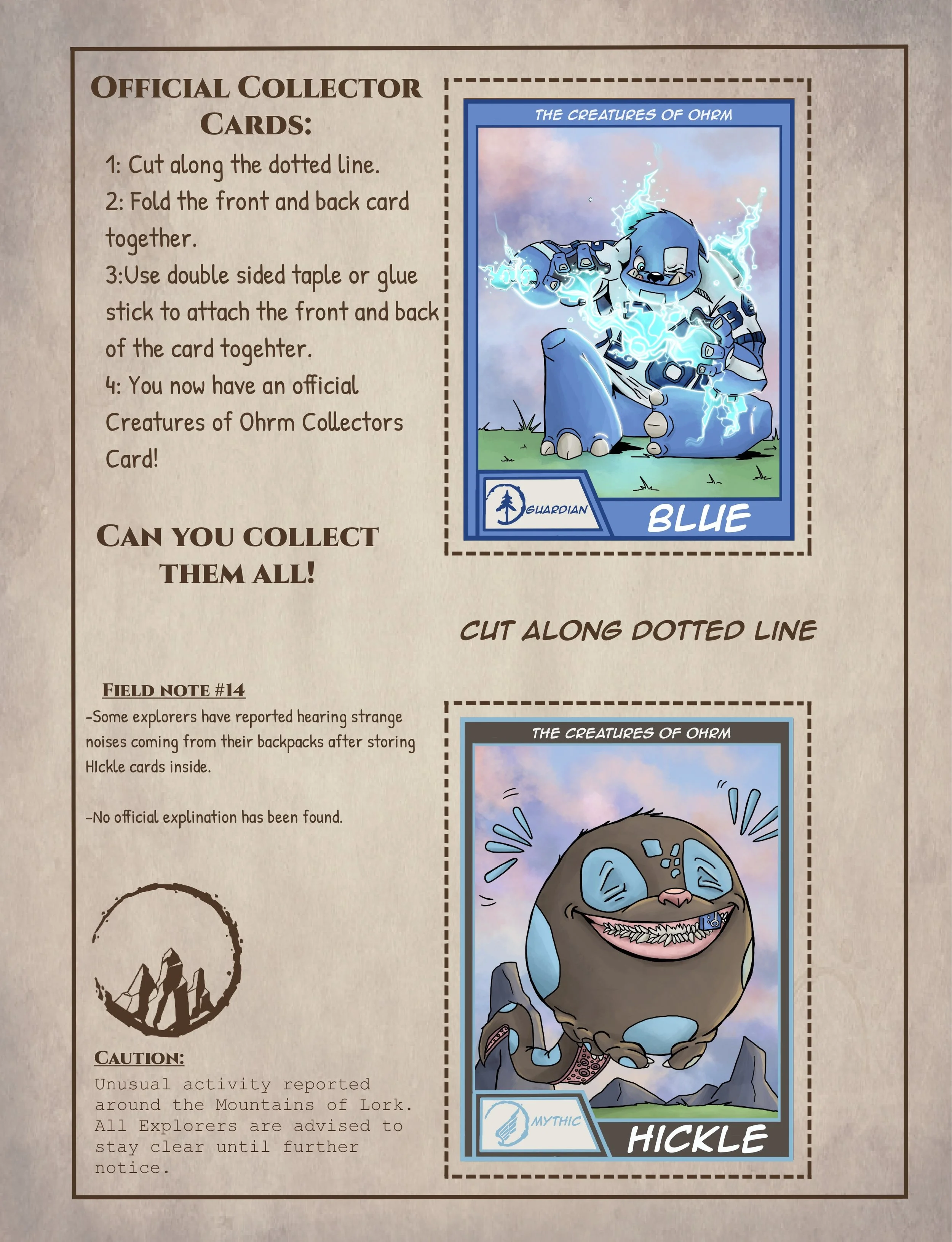 Download Creature Collectors Cards!