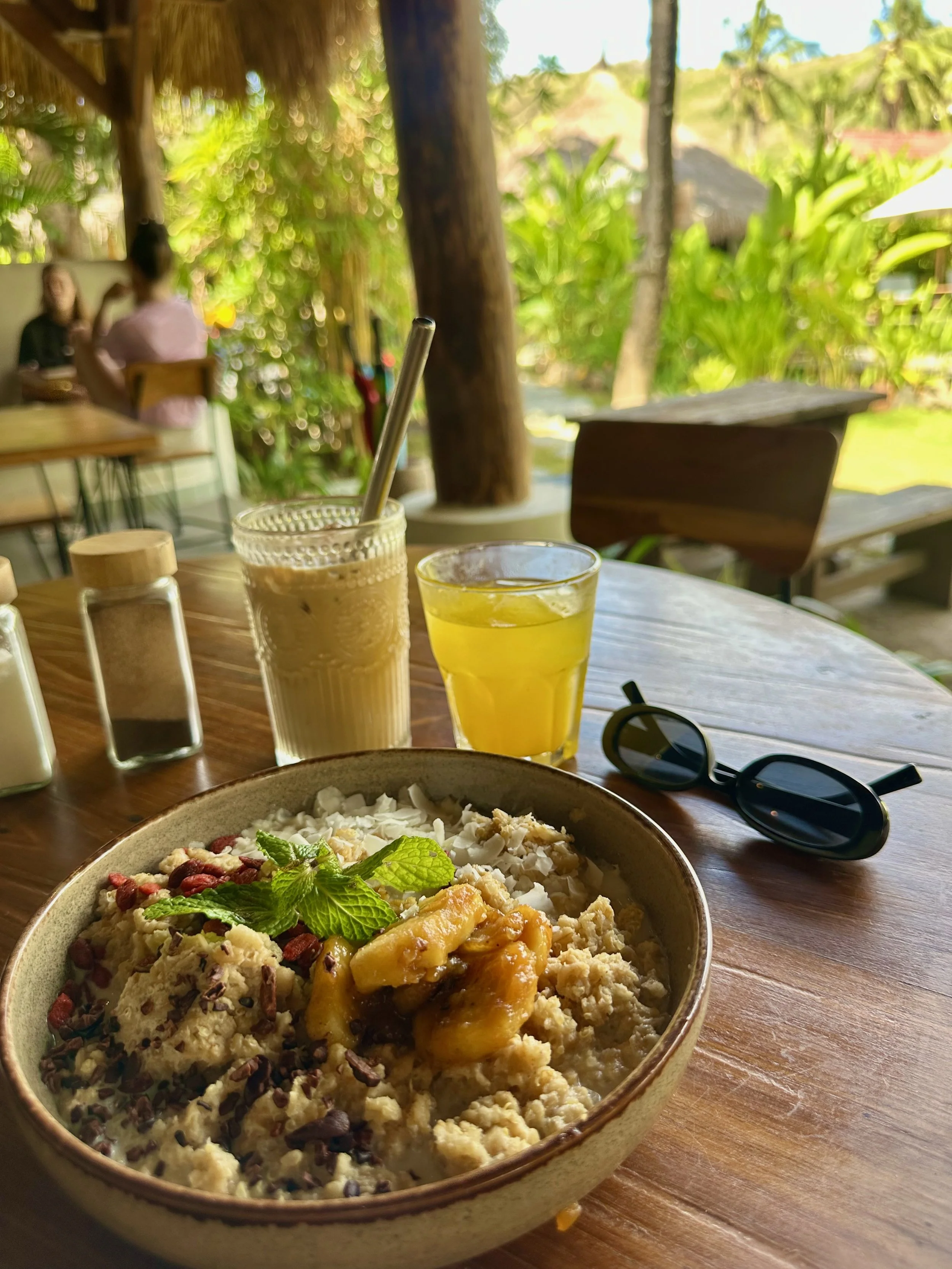 Breakfast porridge at Mana Eco Resort