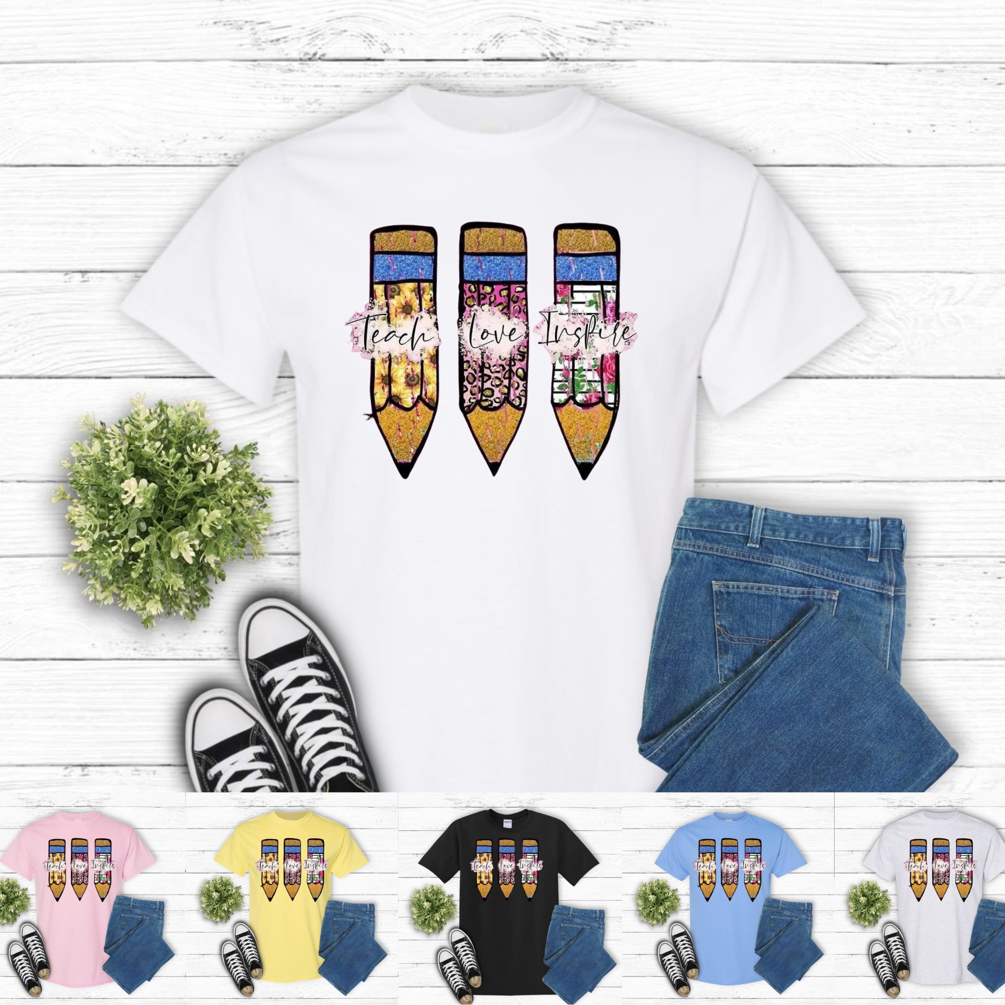 Teach Love Inspire Tee ✏️💛