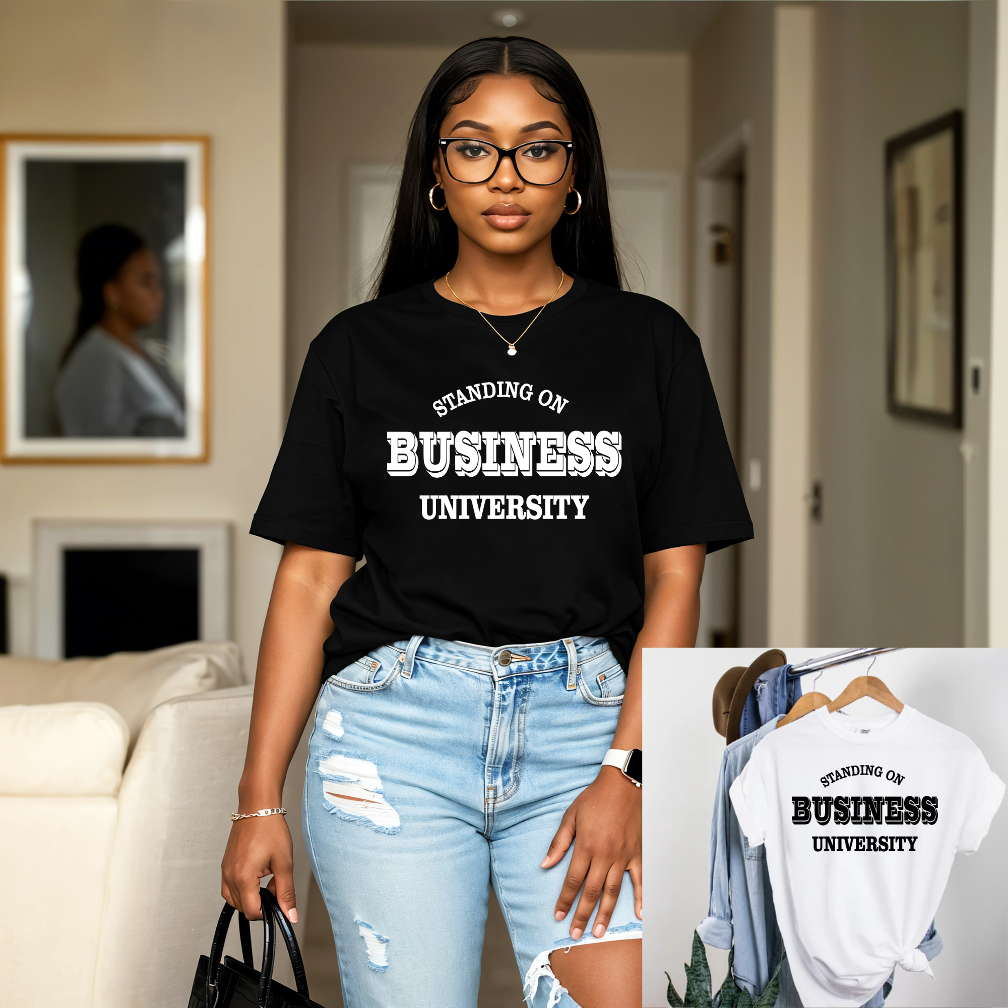 Standing on Business University Tee