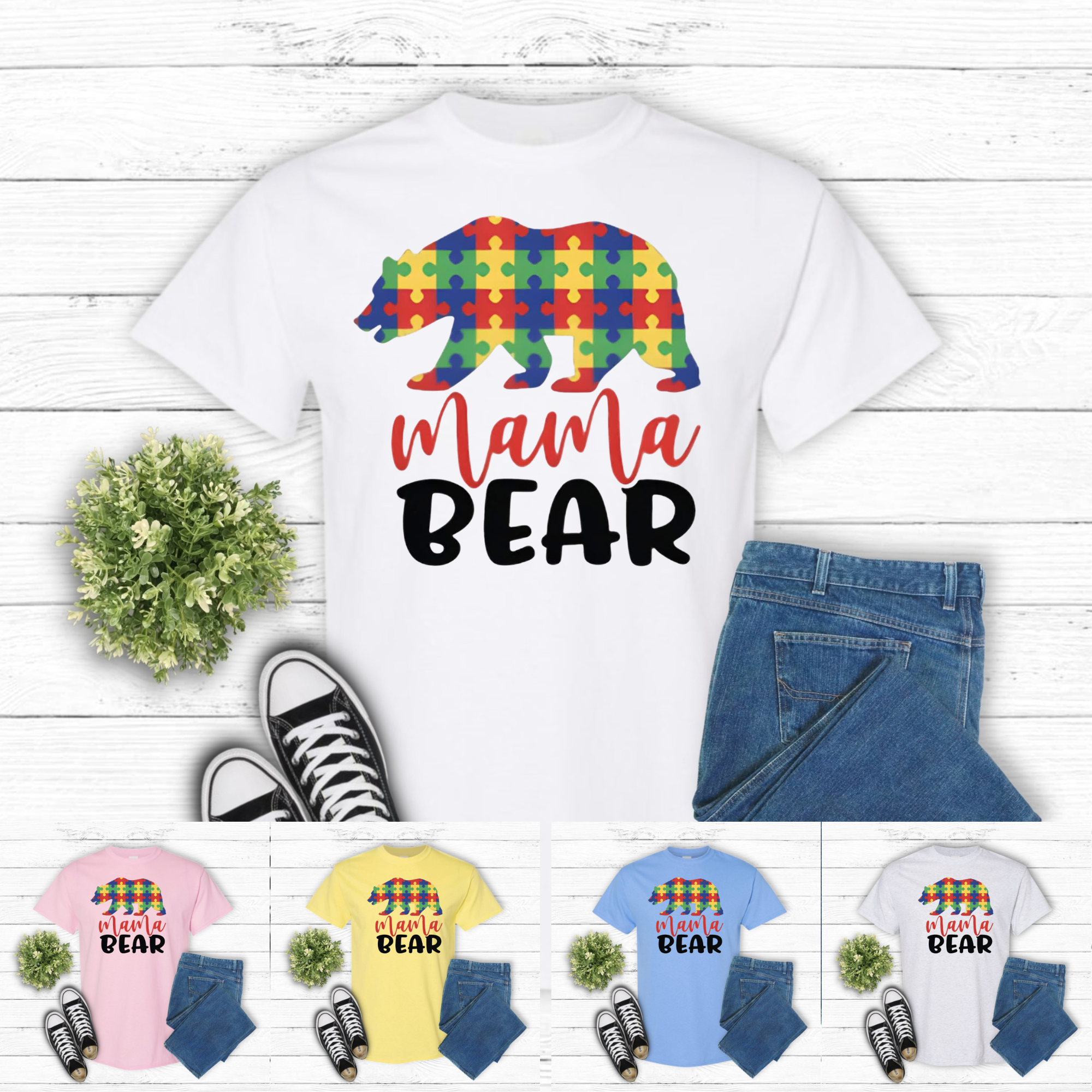 Autism Mama Bear Tee 🐻💙