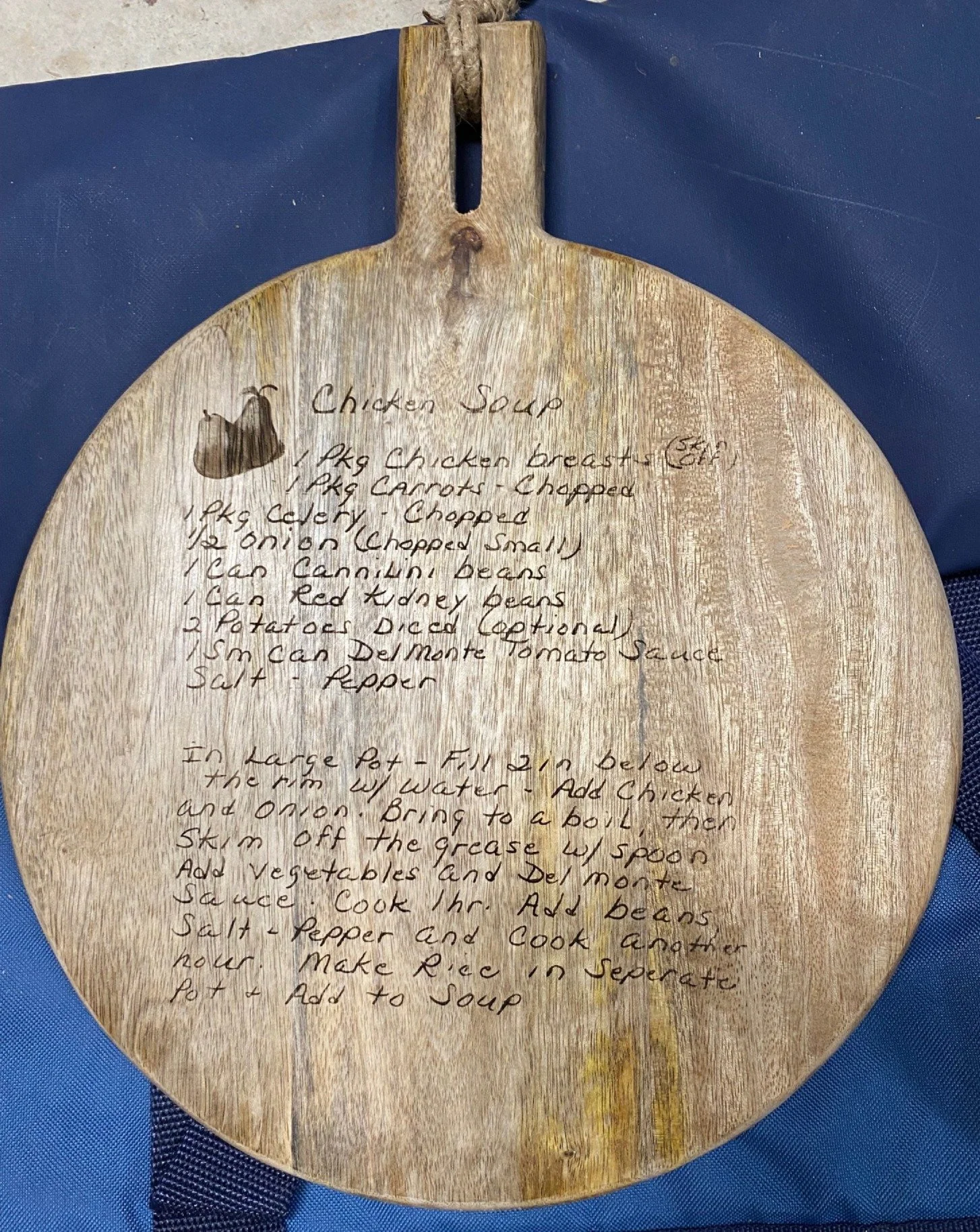 Custom Round Recipe Board