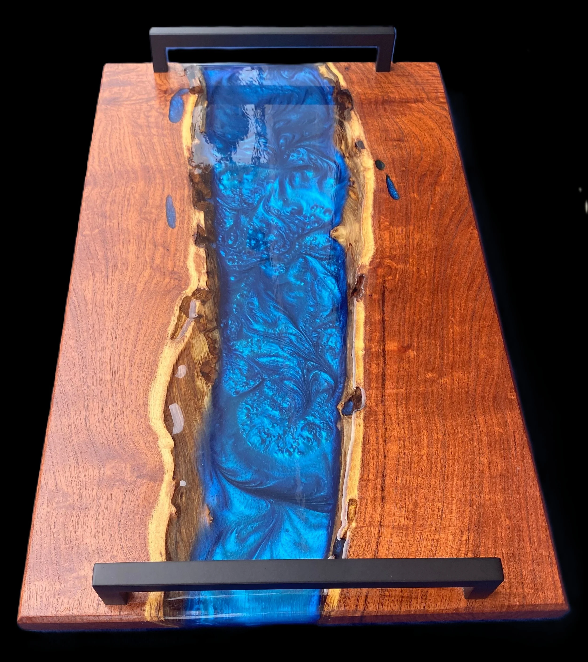 Mesquite / Blue Epoxy River