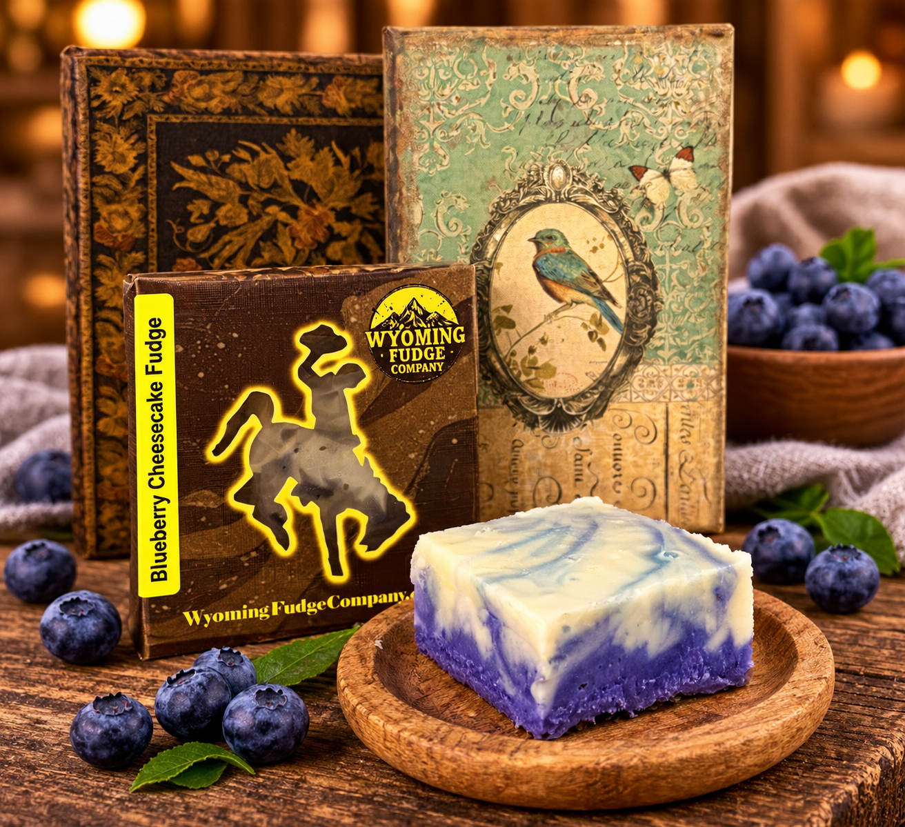 Blueberry Cheesecake Fudge