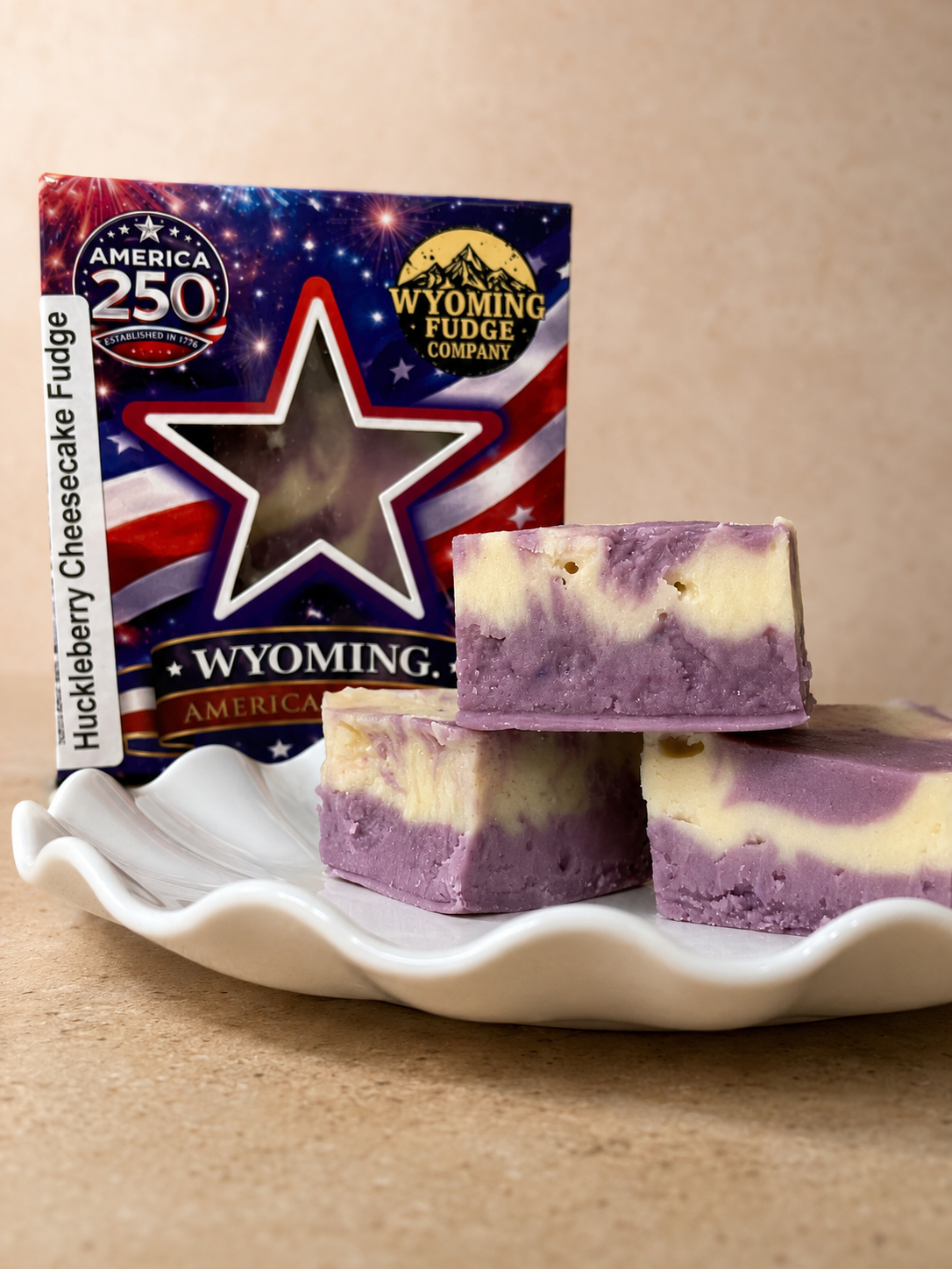 Huckleberry Cheesecake Fudge