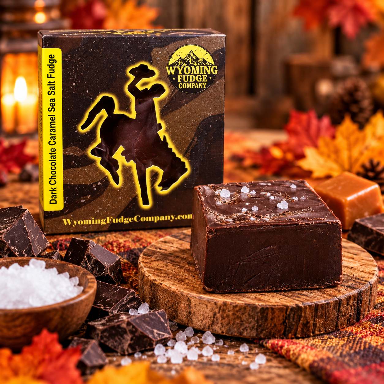 Dark Chocolate Caramel Sea Salt Fudge
