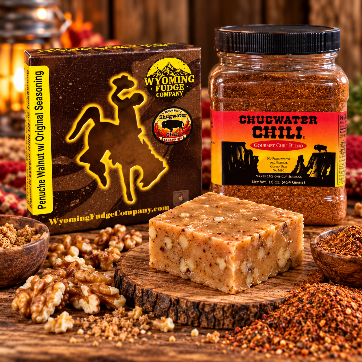Penuche Walnut w/Original Chugwater Chili Seasoning