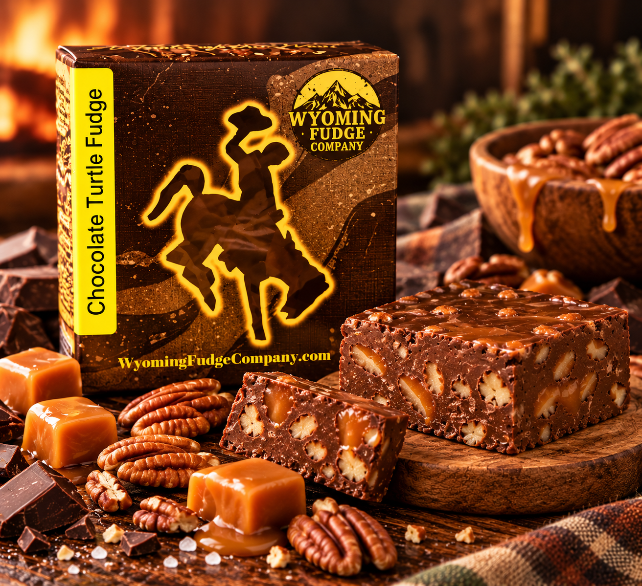 Chocolate Turtle Fudge