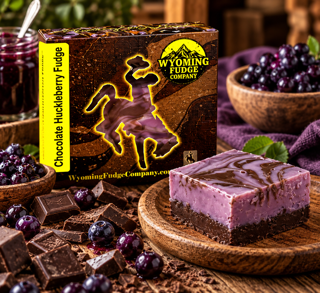 Chocolate Huckleberry Fudge