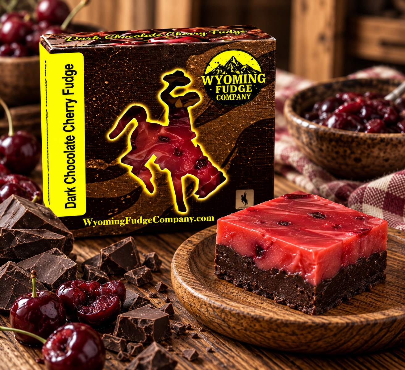 Dark Chocolate Cherry Fudge