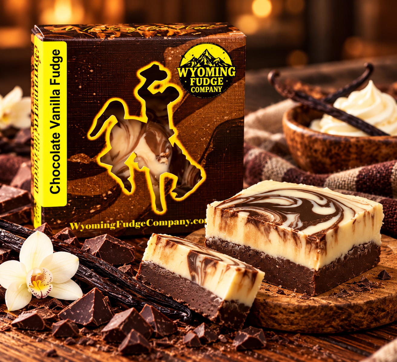 Chocolate Vanilla Fudge
