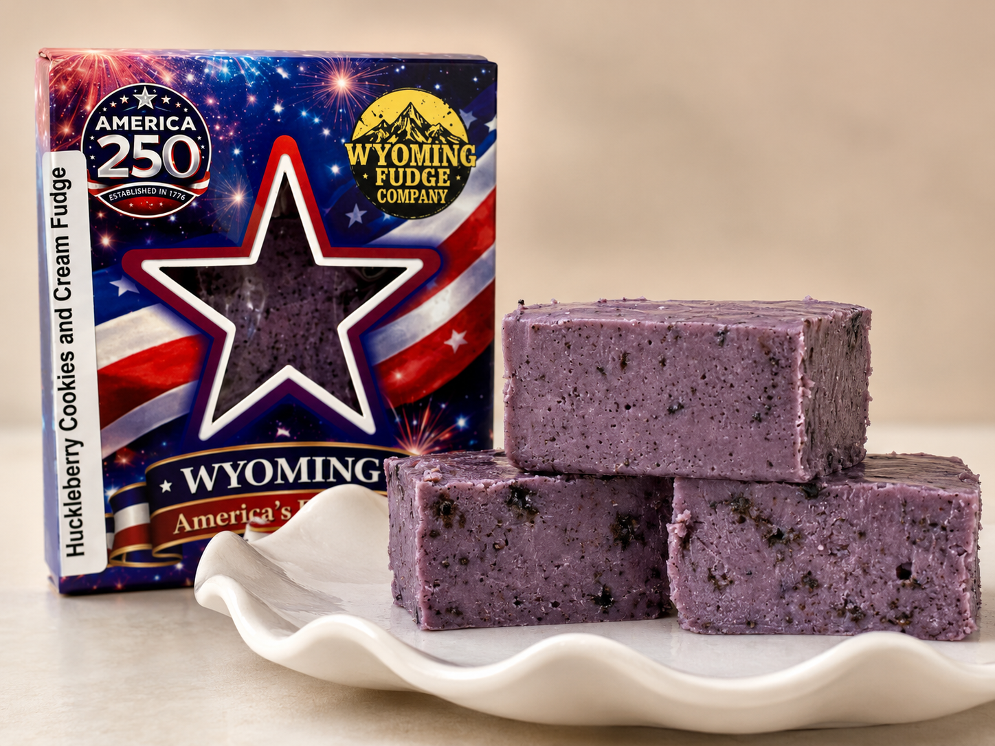 Huckleberry Cookies and Cream Fudge
