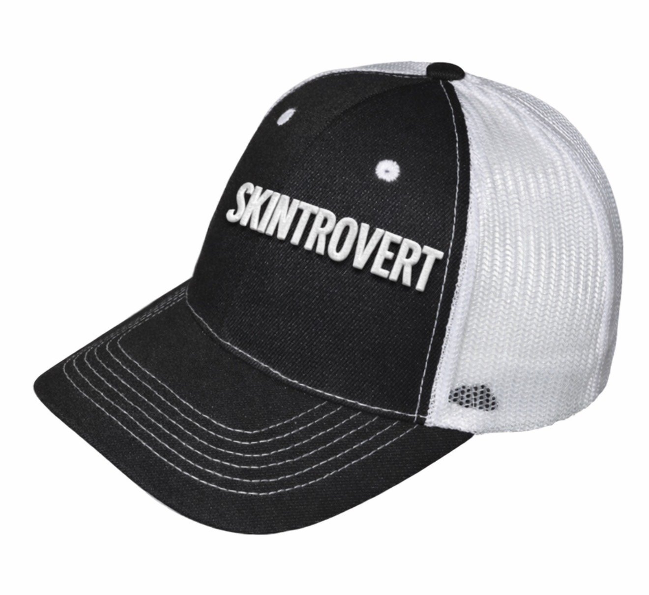 Black & White Trucker Hat Snapback