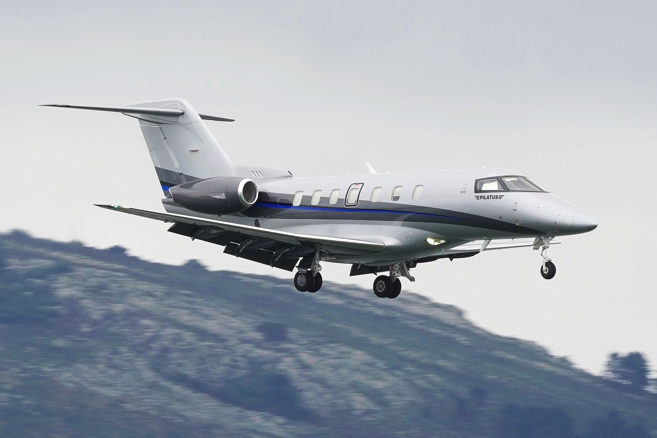 Pilatus Jet PC-24 landing in Carson City, Nevada near Lake Tahoe