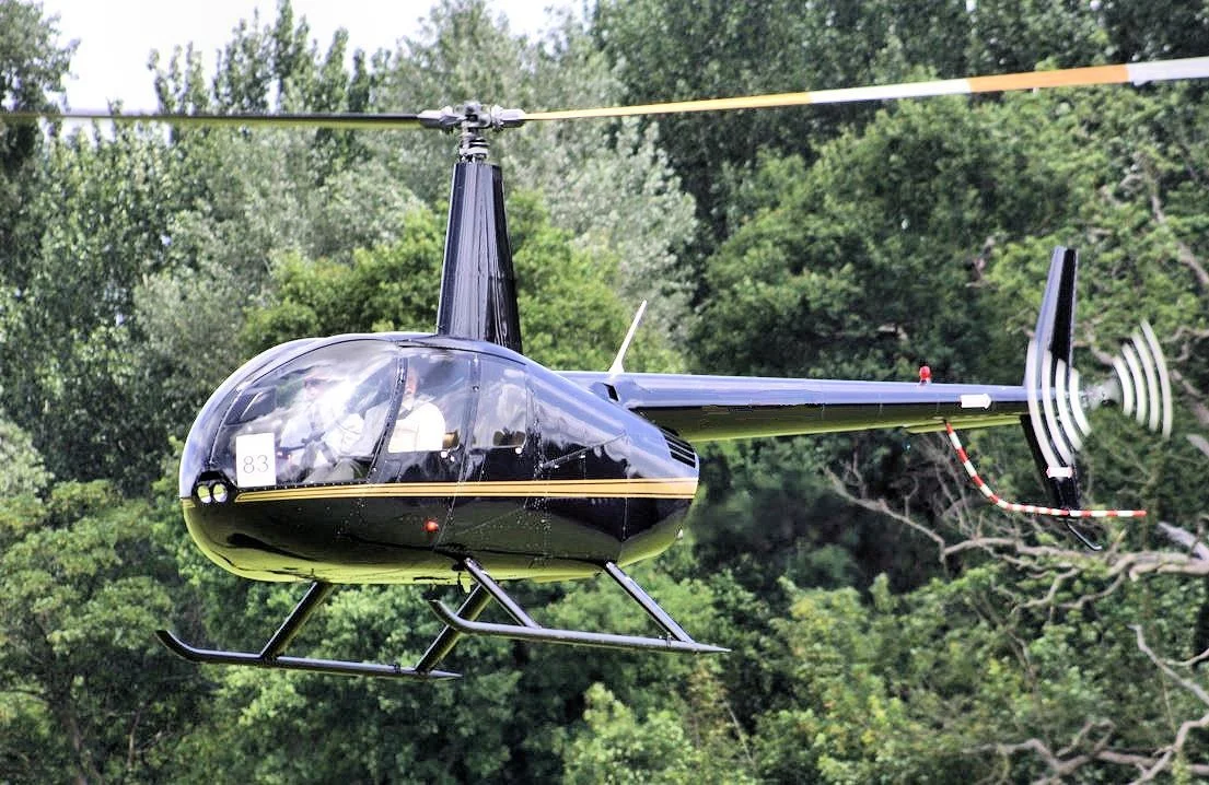 A helicopter defies all the laws of physics as it hovers.