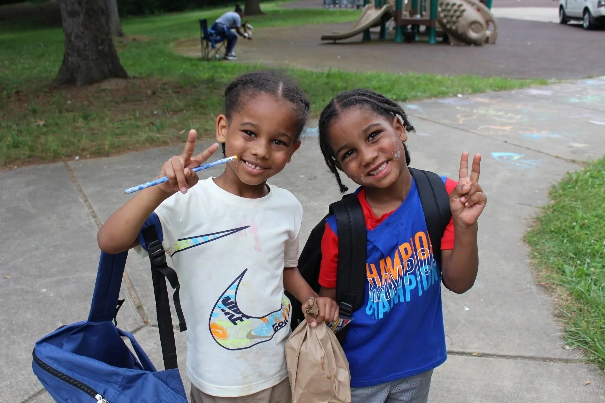 Burrell Enterprise provided over three hundred free backpacks to children in Kalamazoo MI