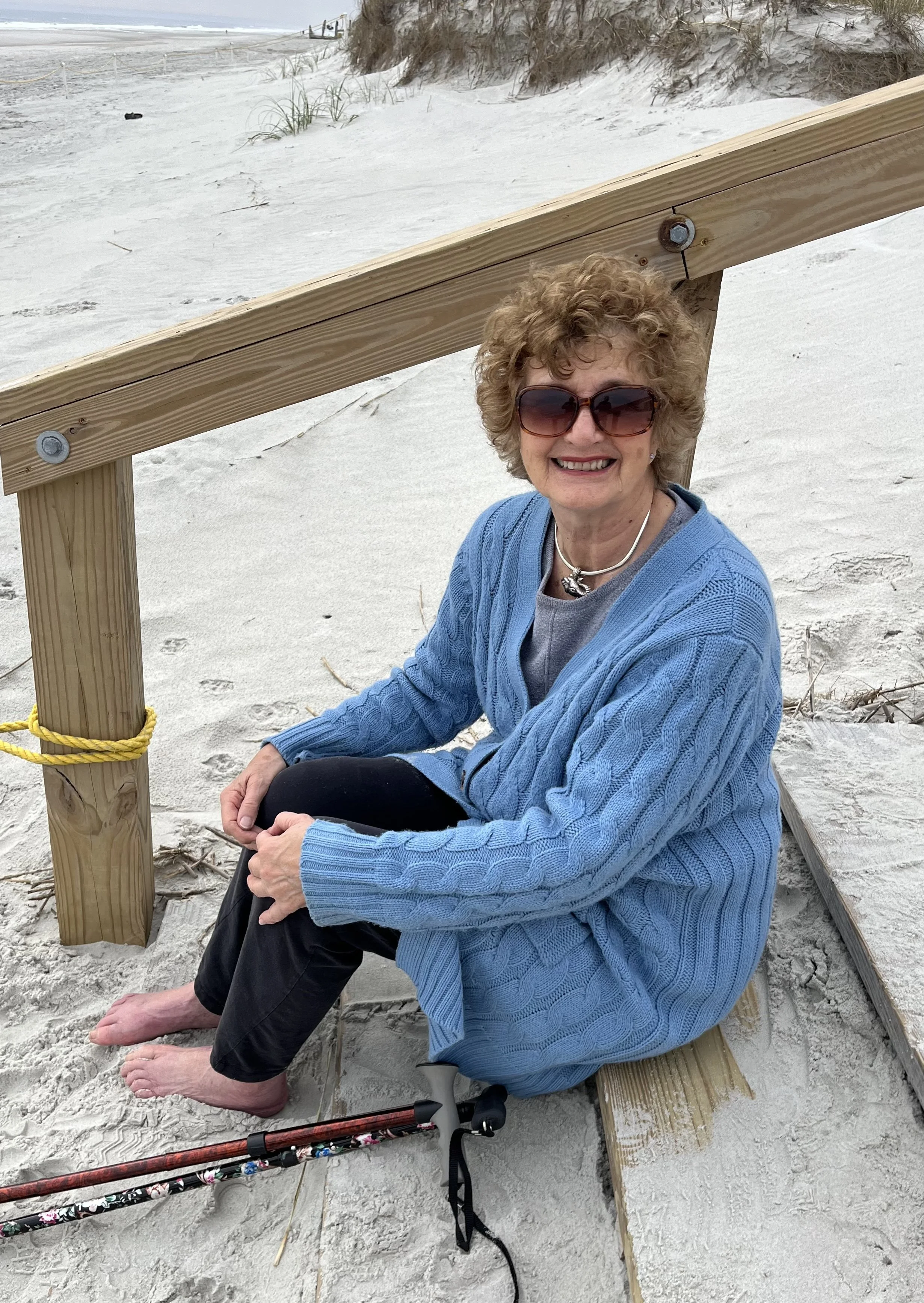 Joy Carol on the beach