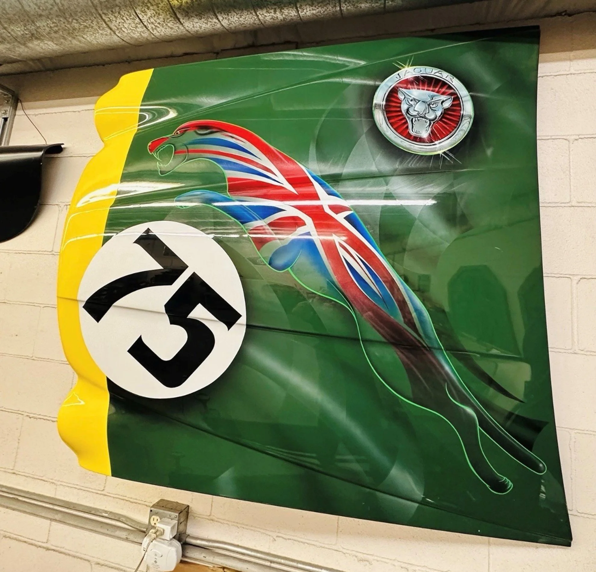 Jaguar - 1970s XJ 12 Real Steel Deal - Custom Hood Wall Art