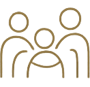 Minimal line icon representing family therapy