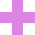Purple plus sign with a black background