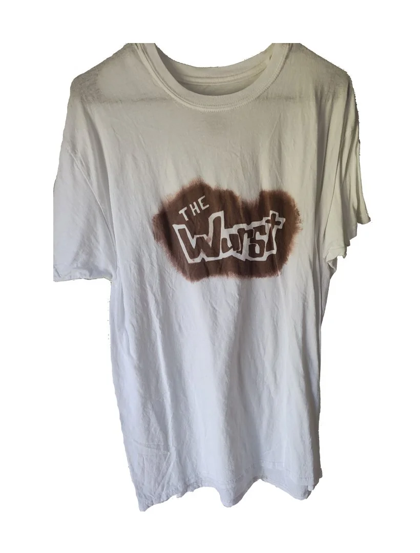 Large White T-shirt Brown Logo
