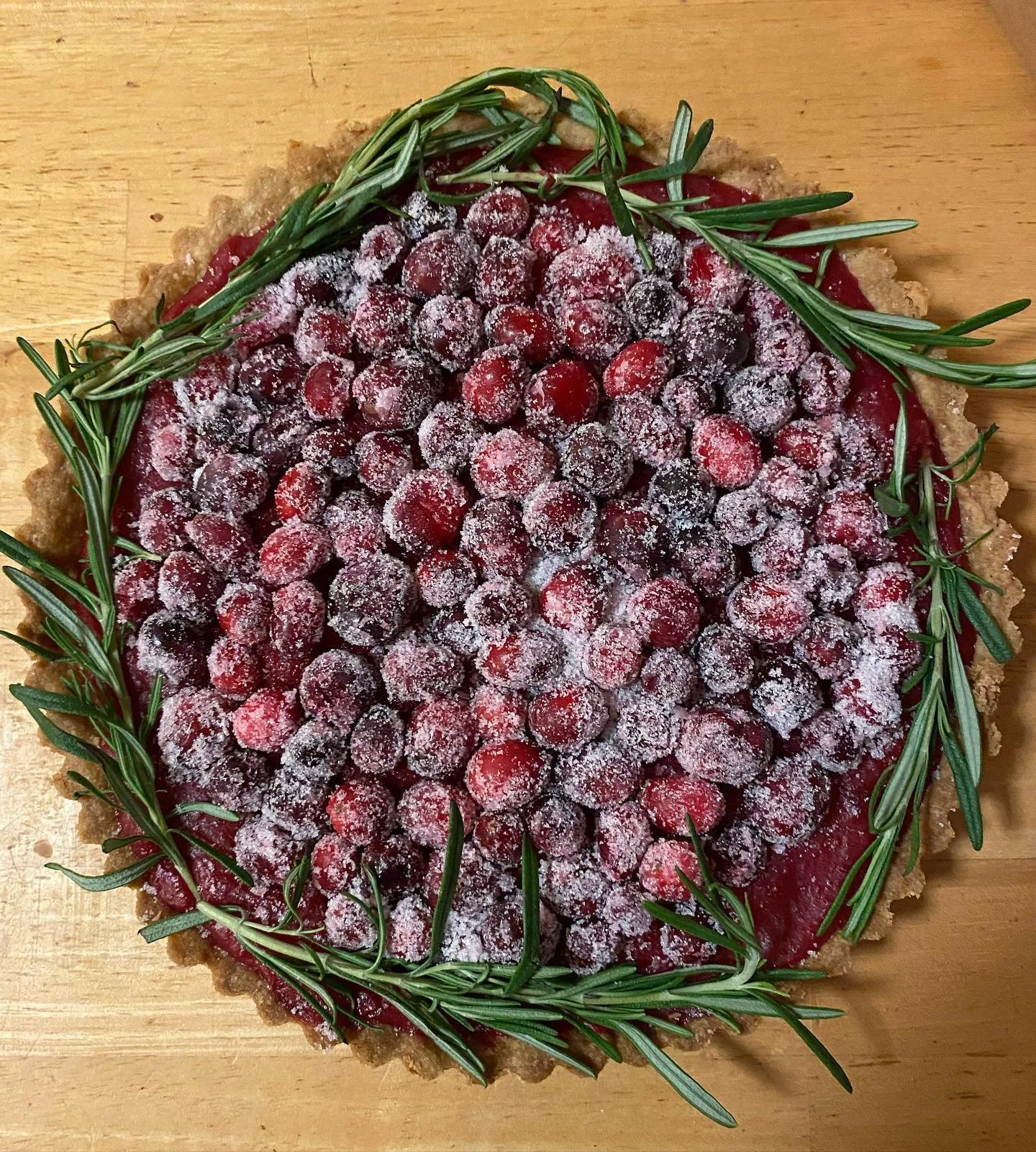 Christmas Cranberry Curd Tart